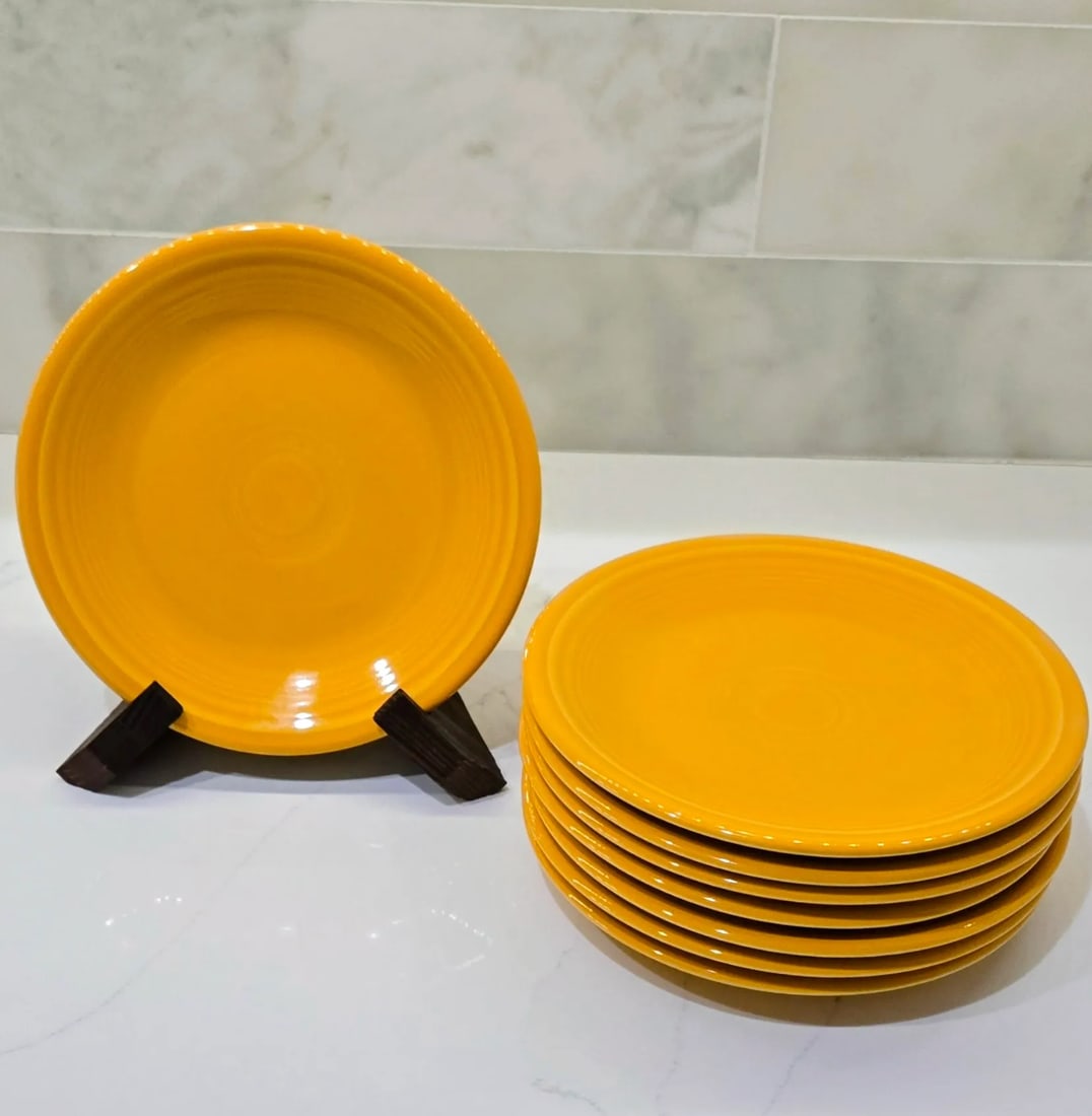 Fiesta Marigold 75th Anniversary Dinnerware Set - Service for 8, Dinner Plates, Salad Plates, Cups & - 3