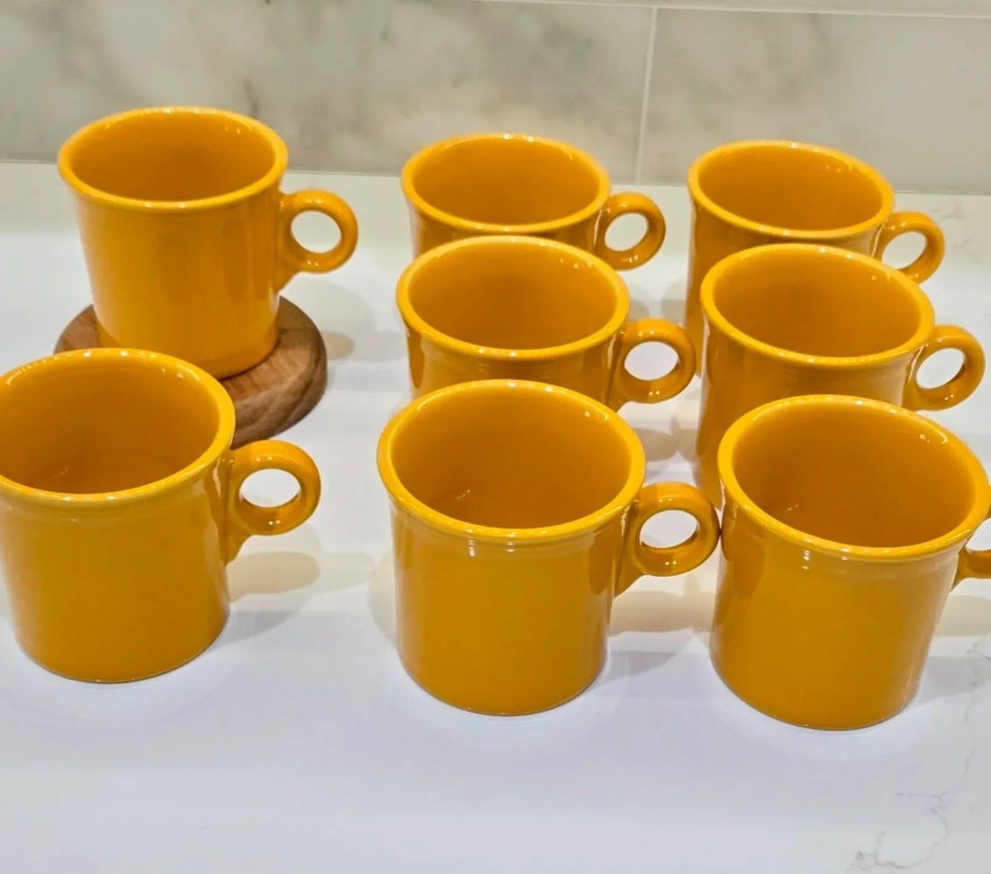 Fiesta Marigold 75th Anniversary Dinnerware Set - Service for 8, Dinner Plates, Salad Plates, Cups & - 4