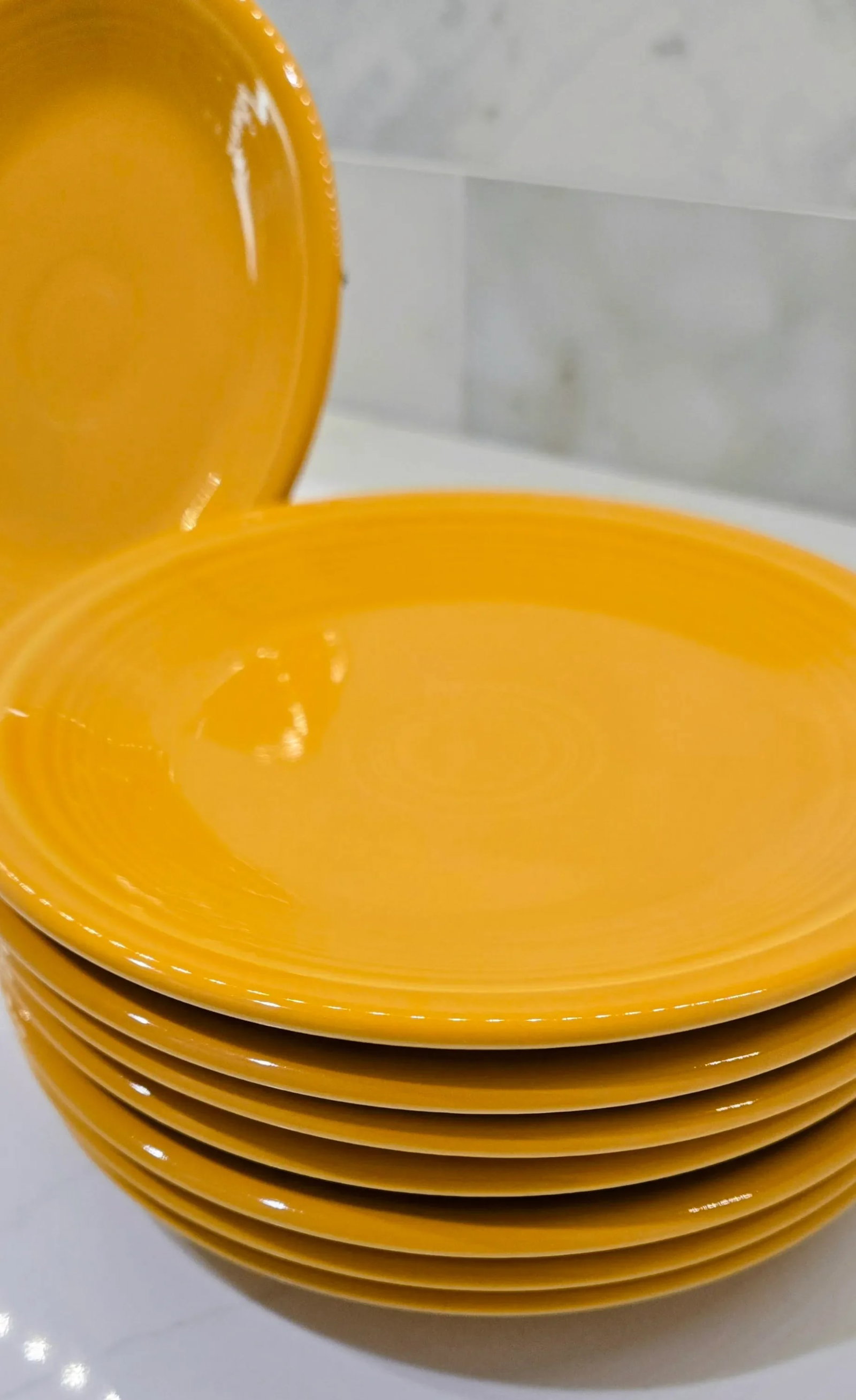 Fiesta Marigold 75th Anniversary Dinnerware Set - Service for 8, Dinner Plates, Salad Plates, Cups & - 6