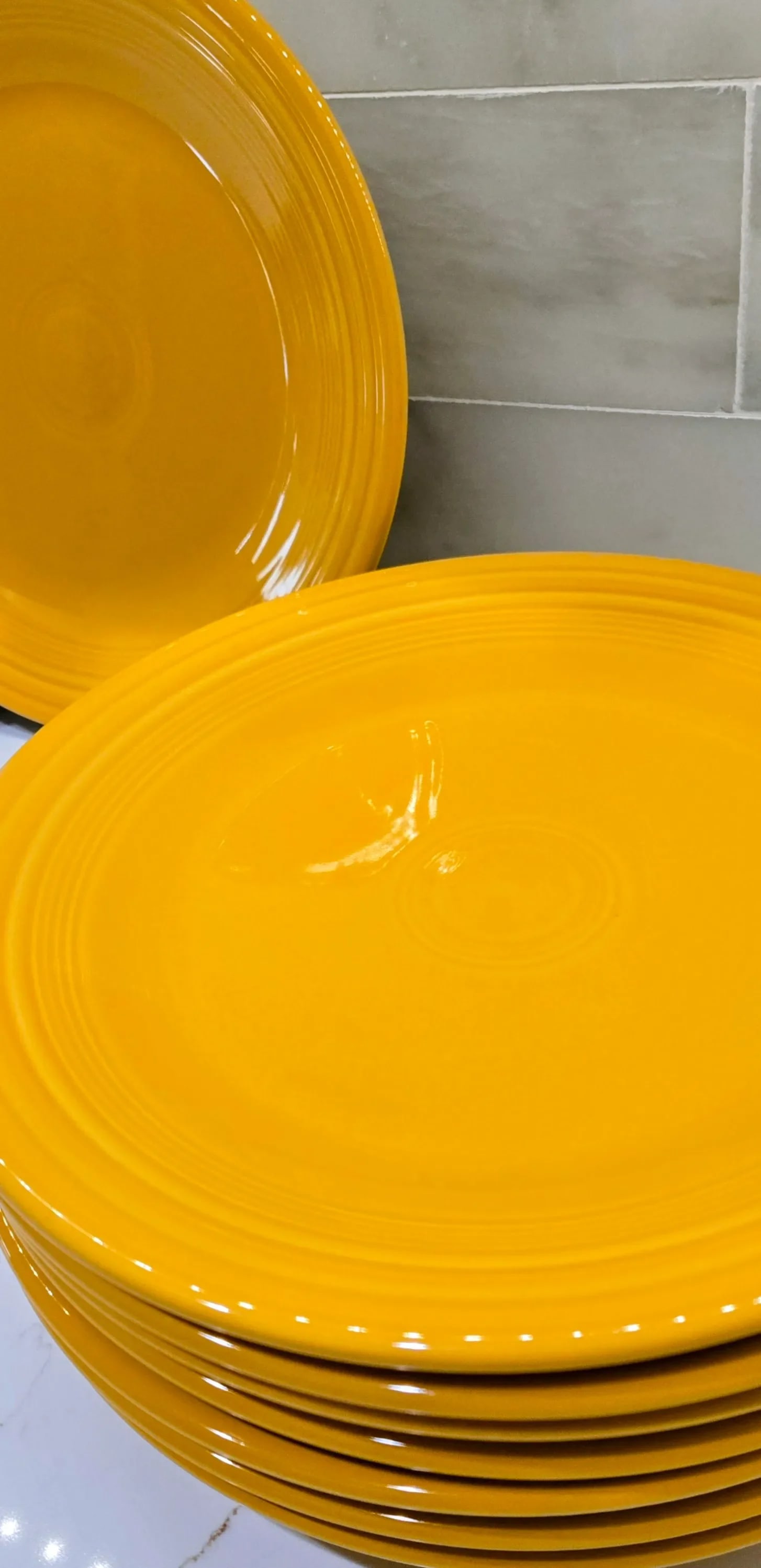 Fiesta Marigold 75th Anniversary Dinnerware Set - Service for 8, Dinner Plates, Salad Plates, Cups & - 7