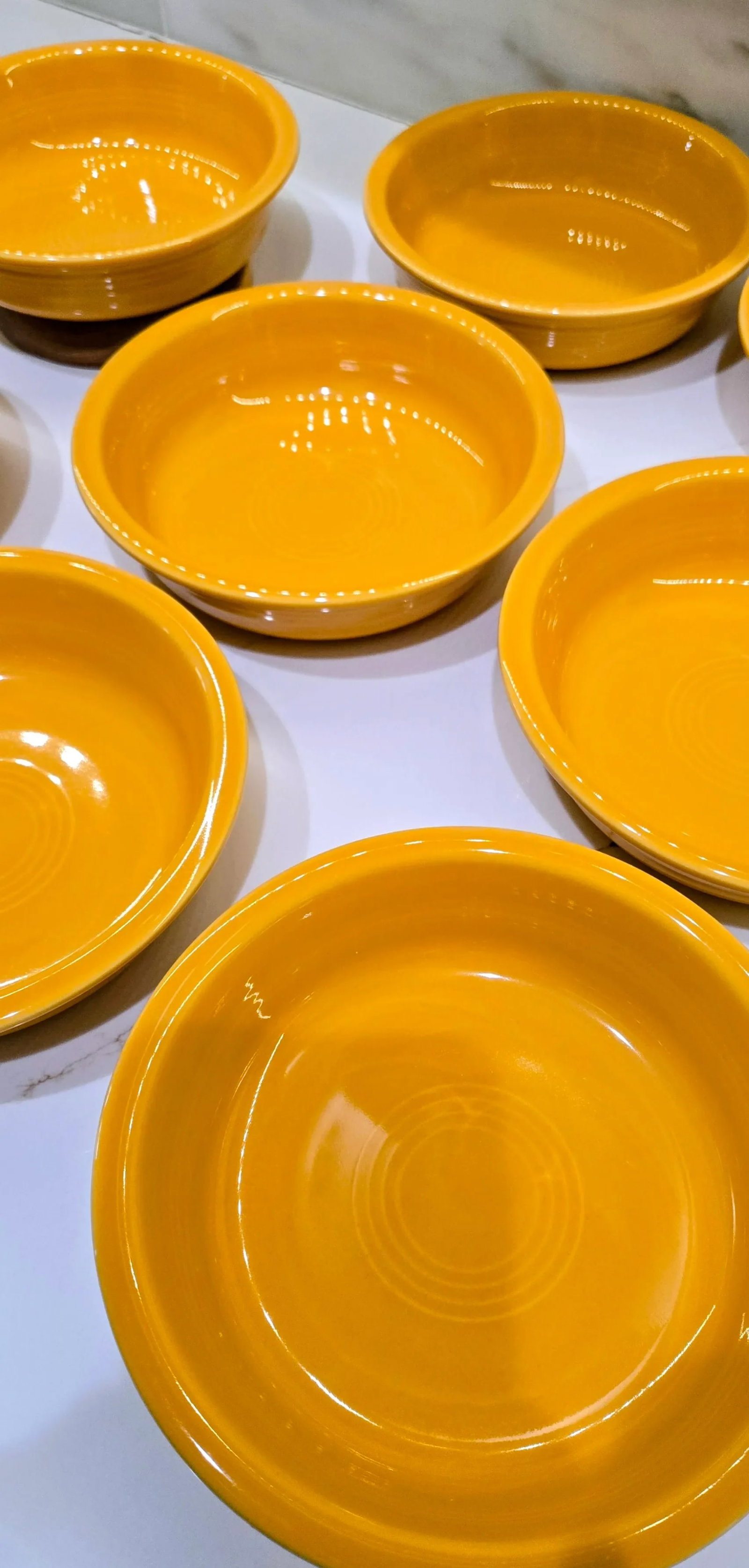 Fiesta Marigold 75th Anniversary Dinnerware Set - Service for 8, Dinner Plates, Salad Plates, Cups & - 9