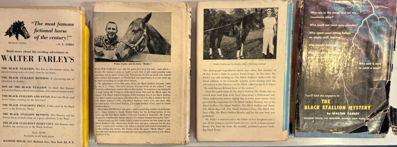 1950s Set of Four Rare First Edition Books From the Black Stallion Series by Walter Farley - 3