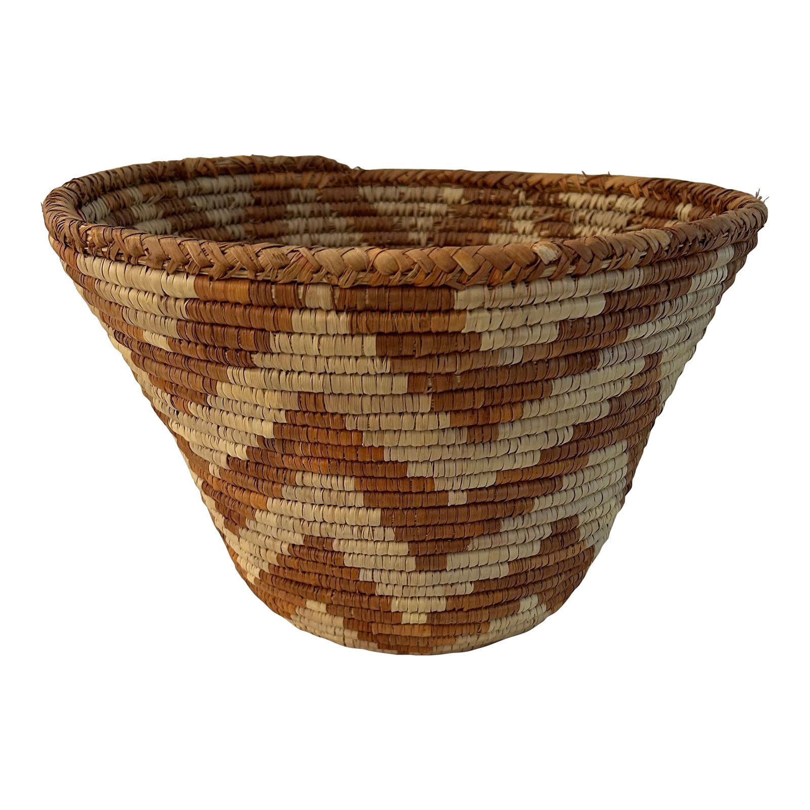 Vintage Artisan African Earthtone Gathering Basket (1 of 4)