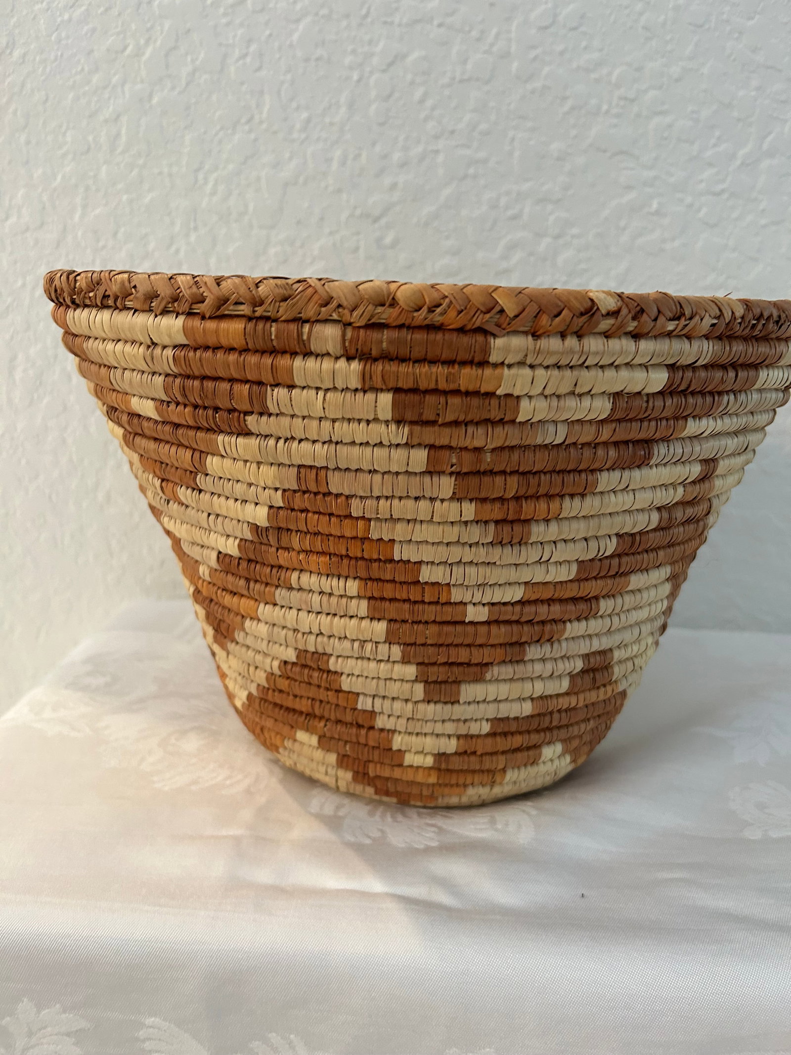 Vintage Artisan African Earthtone Gathering Basket - 2