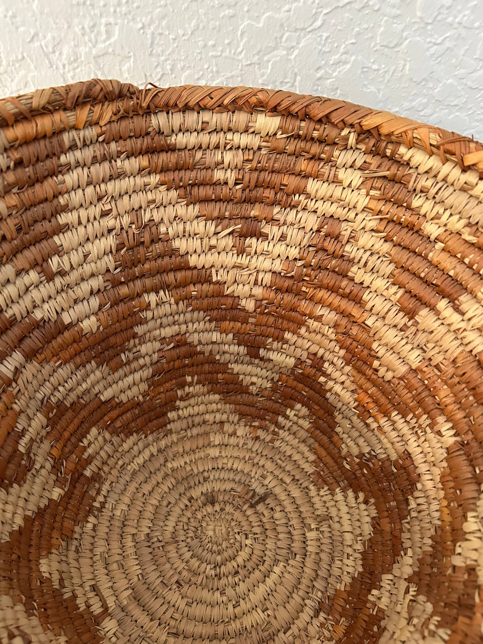 Vintage Artisan African Earthtone Gathering Basket - 4