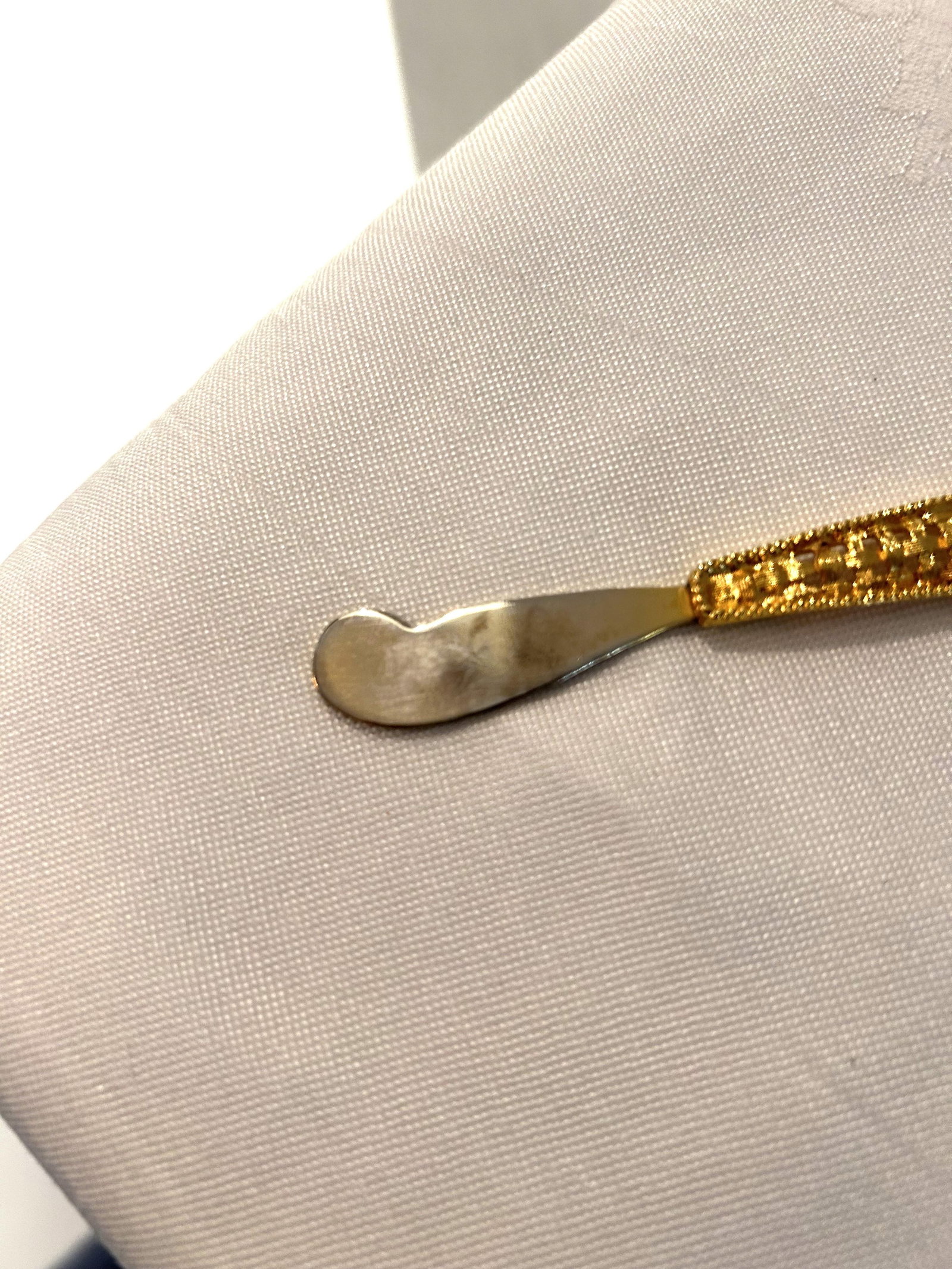 Mid 19th Century 24k Gold Plated Basket Weave Spreaders, S/6 - 4