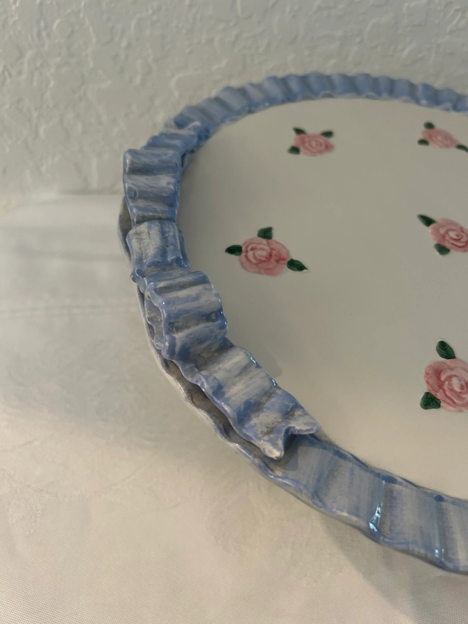 Vintage Traditional Ceramic "Happy Birthday" Domed Pedestal Cake Plate - 8