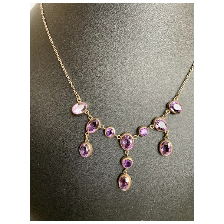 Late 19th Century Victorian Amethyst Necklace - 12