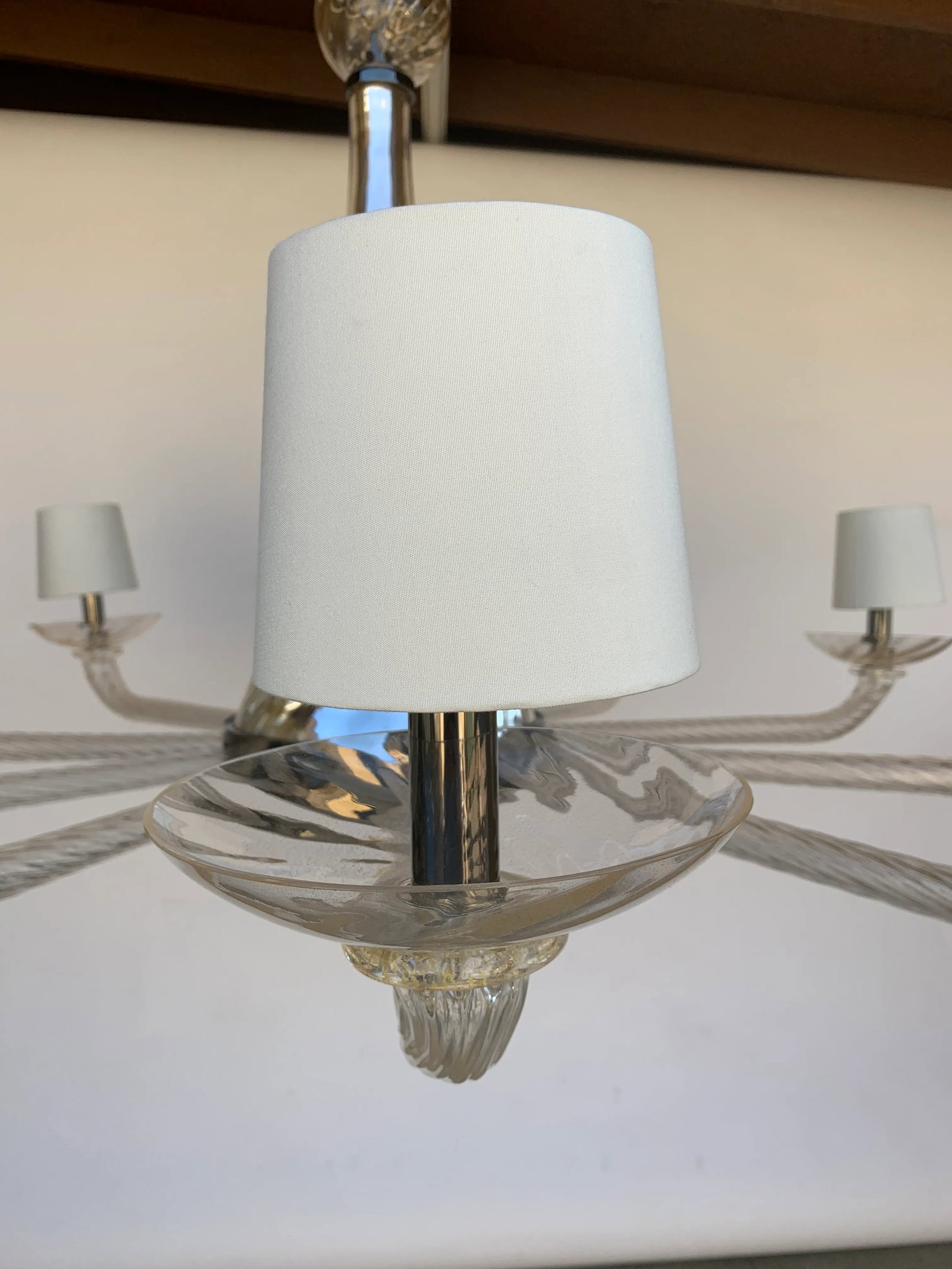 Donghia Giro Luna Grande Murano Glass Chandelier Vintage , Gold Dust - 4