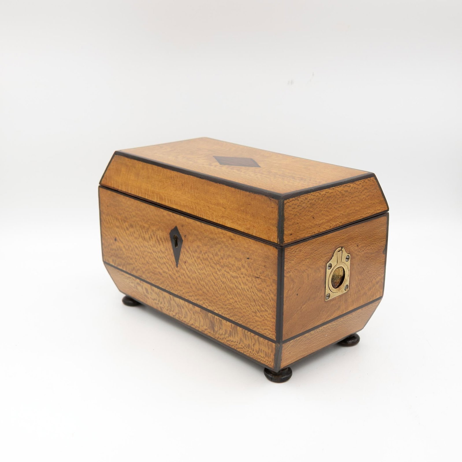 Early 19th Century Solid Lacewood Box With Campaign Handles - 10