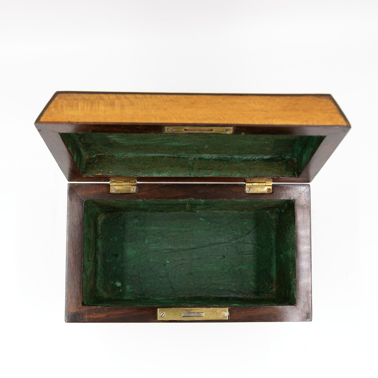 Early 19th Century Solid Lacewood Box With Campaign Handles - 11