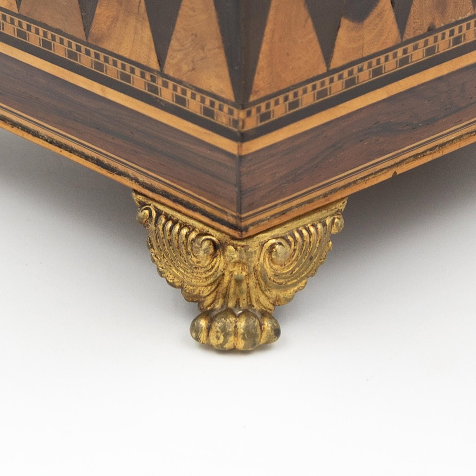 Regency Rosewood Specimen Box on Gilt Lion Paw Feet Circa 1810 - 10