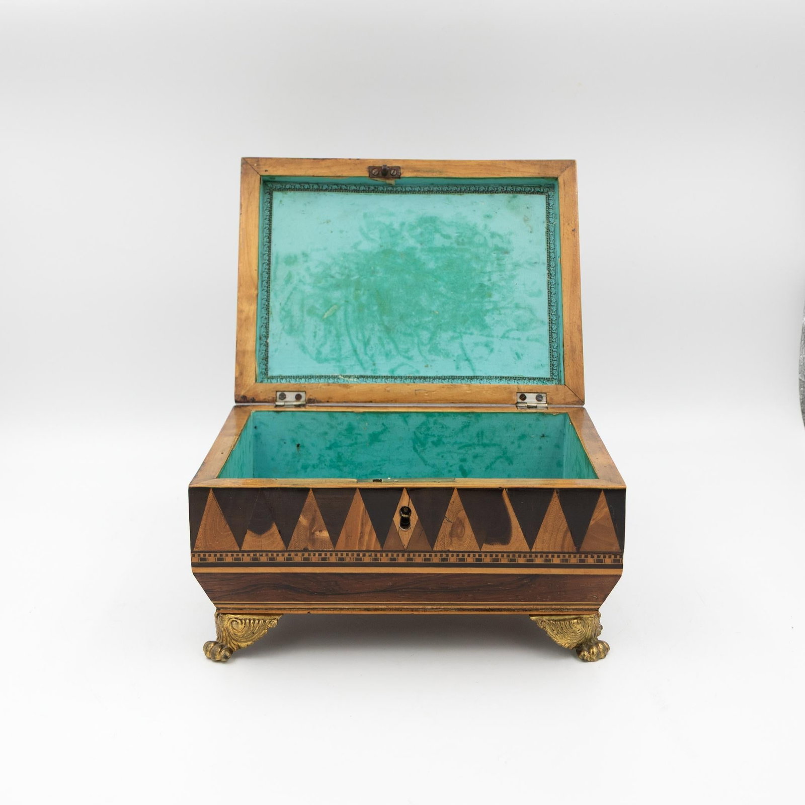 Regency Rosewood Specimen Box on Gilt Lion Paw Feet Circa 1810 - 15