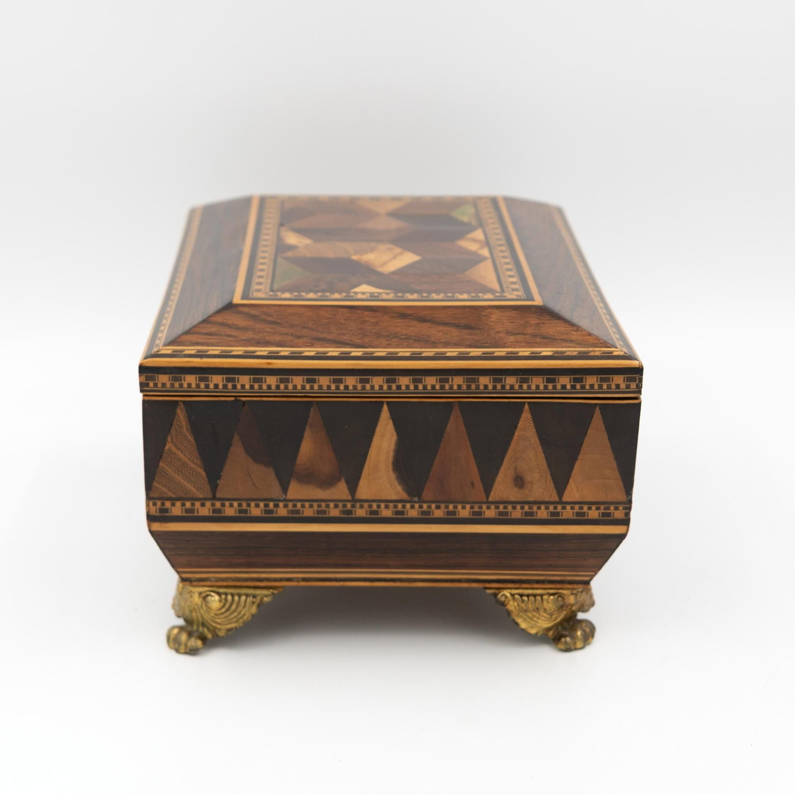 Regency Rosewood Specimen Box on Gilt Lion Paw Feet Circa 1810 - 6