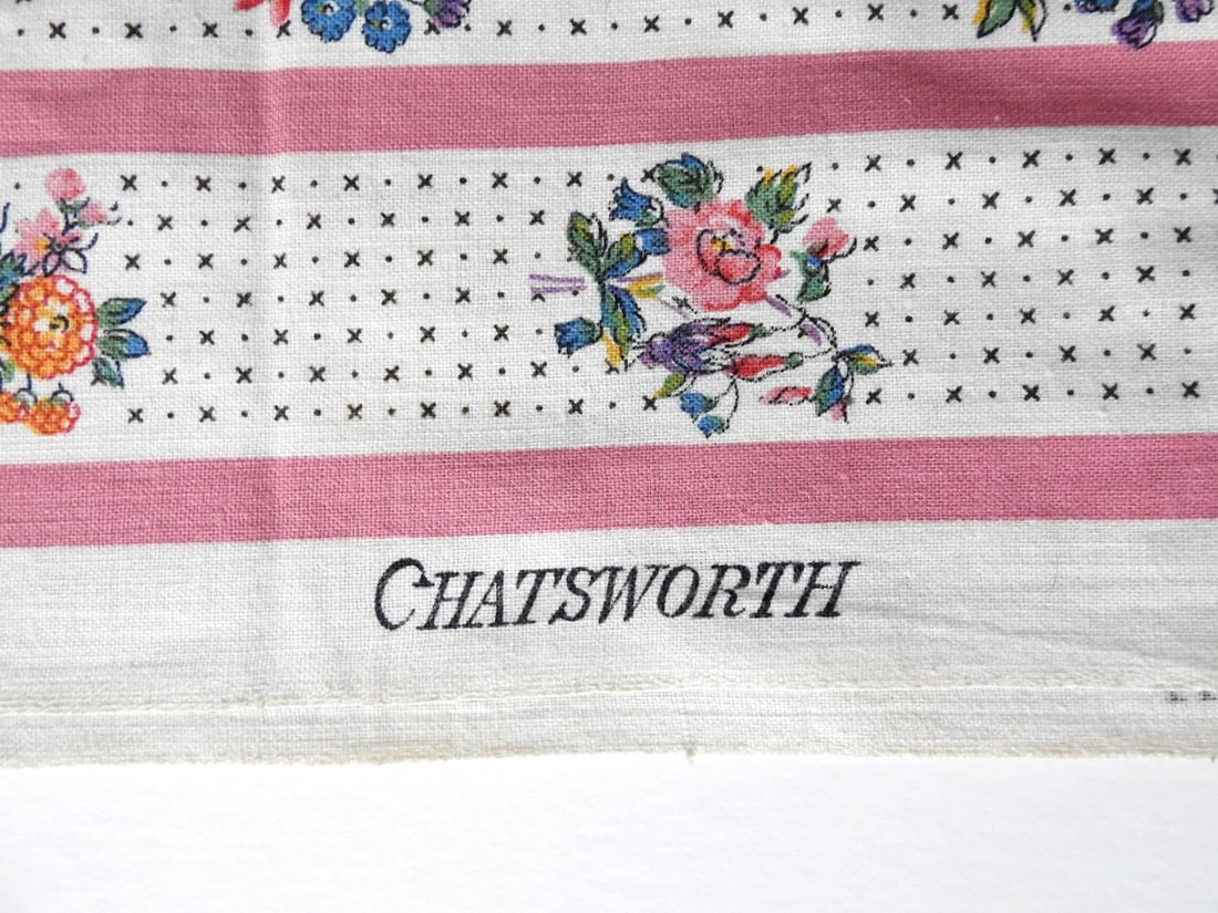 Rare Antique Morton Sundour Upholstery Fabric Chartsworth 5 Yards Floral 1920s - 17