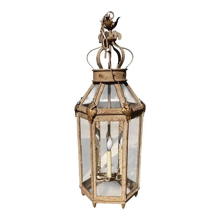 Pair of Paul Ferrante Forged Gilt Iron Lanterns, "4000 Series" - 3