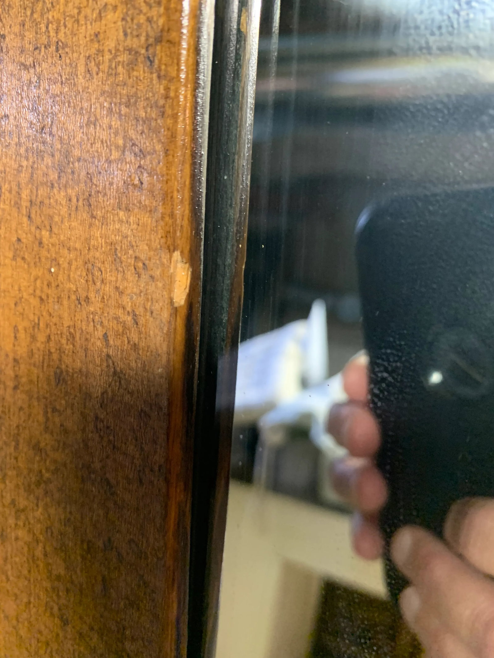 1950s Monumental Danish Modern Teak Wall Mirror - 7