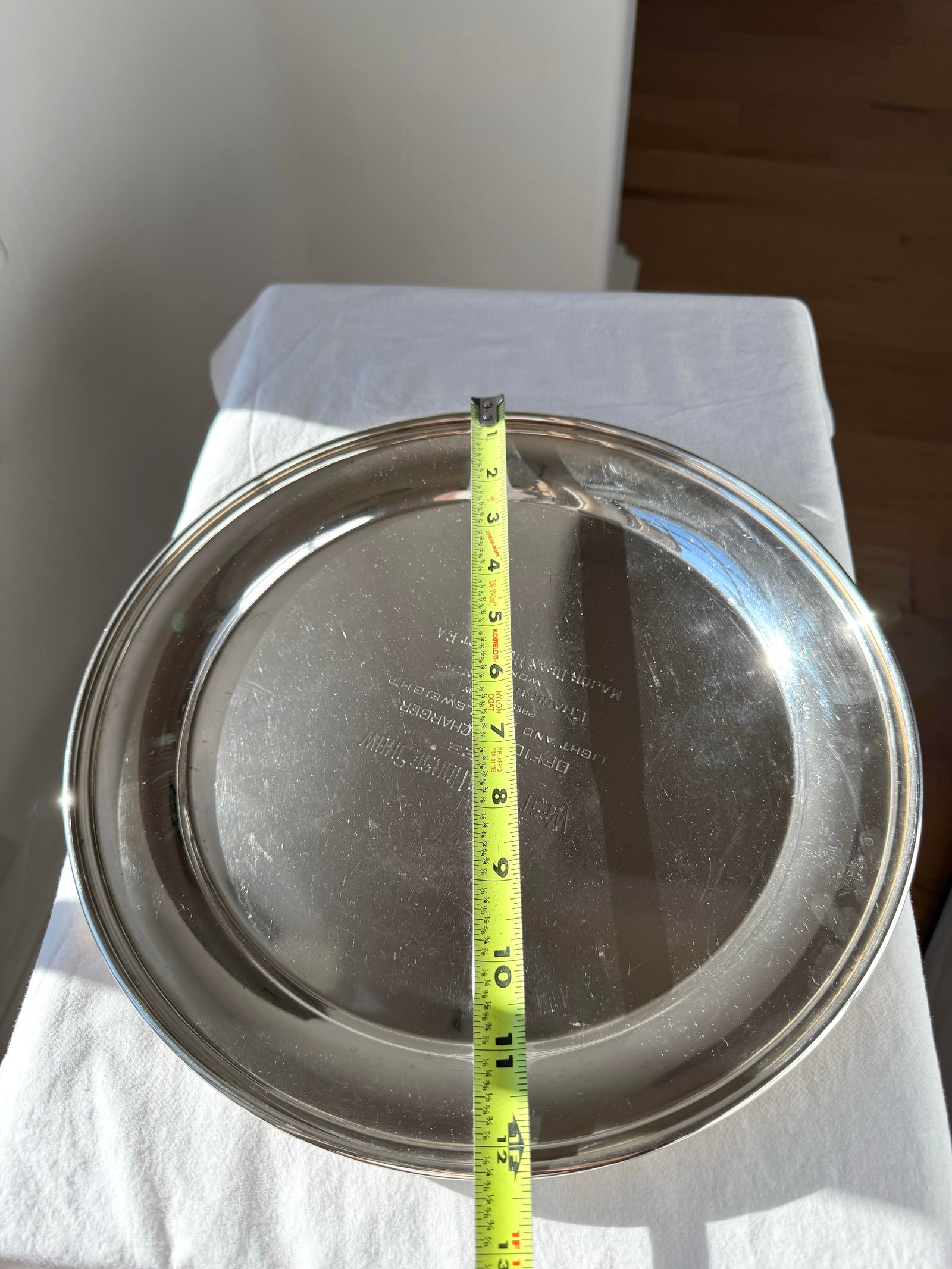 1920s Black Starr & Frost Sterling Silver Charger Tray, Model Ad S-17 ~ 12 Inch - 9