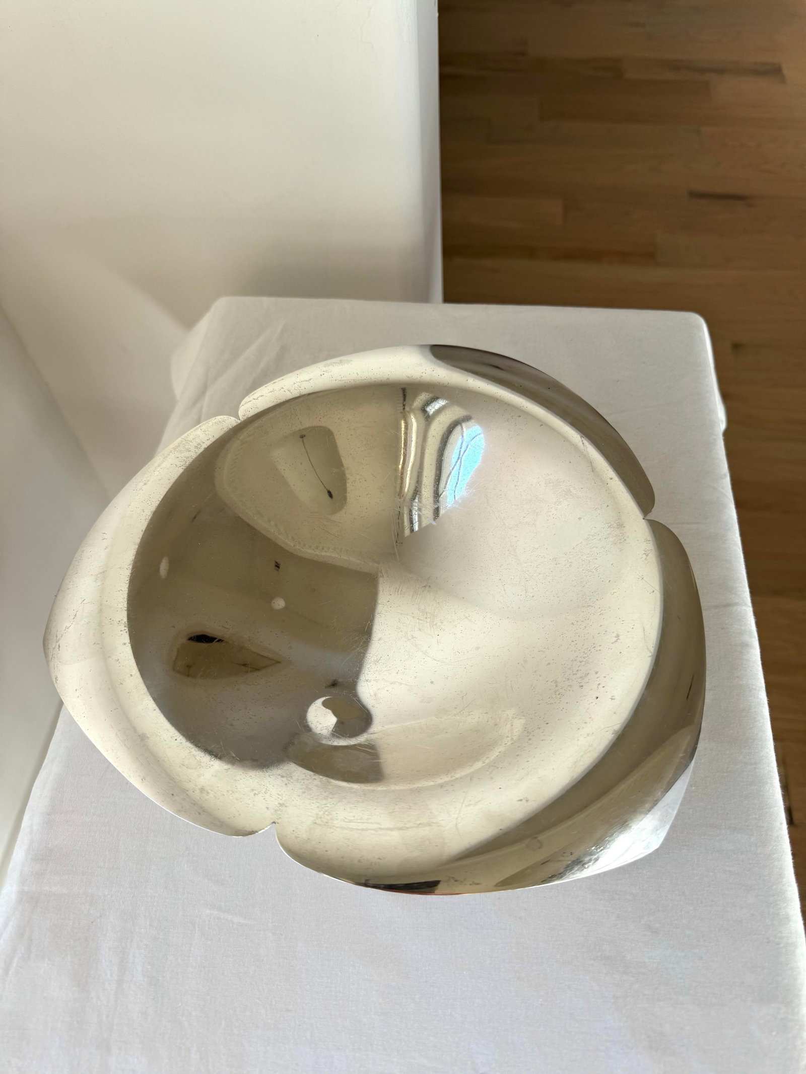 1950s Tiffany & Co. Makers Sterling Silver Platter, Petal Design, Model 23377 M - 2