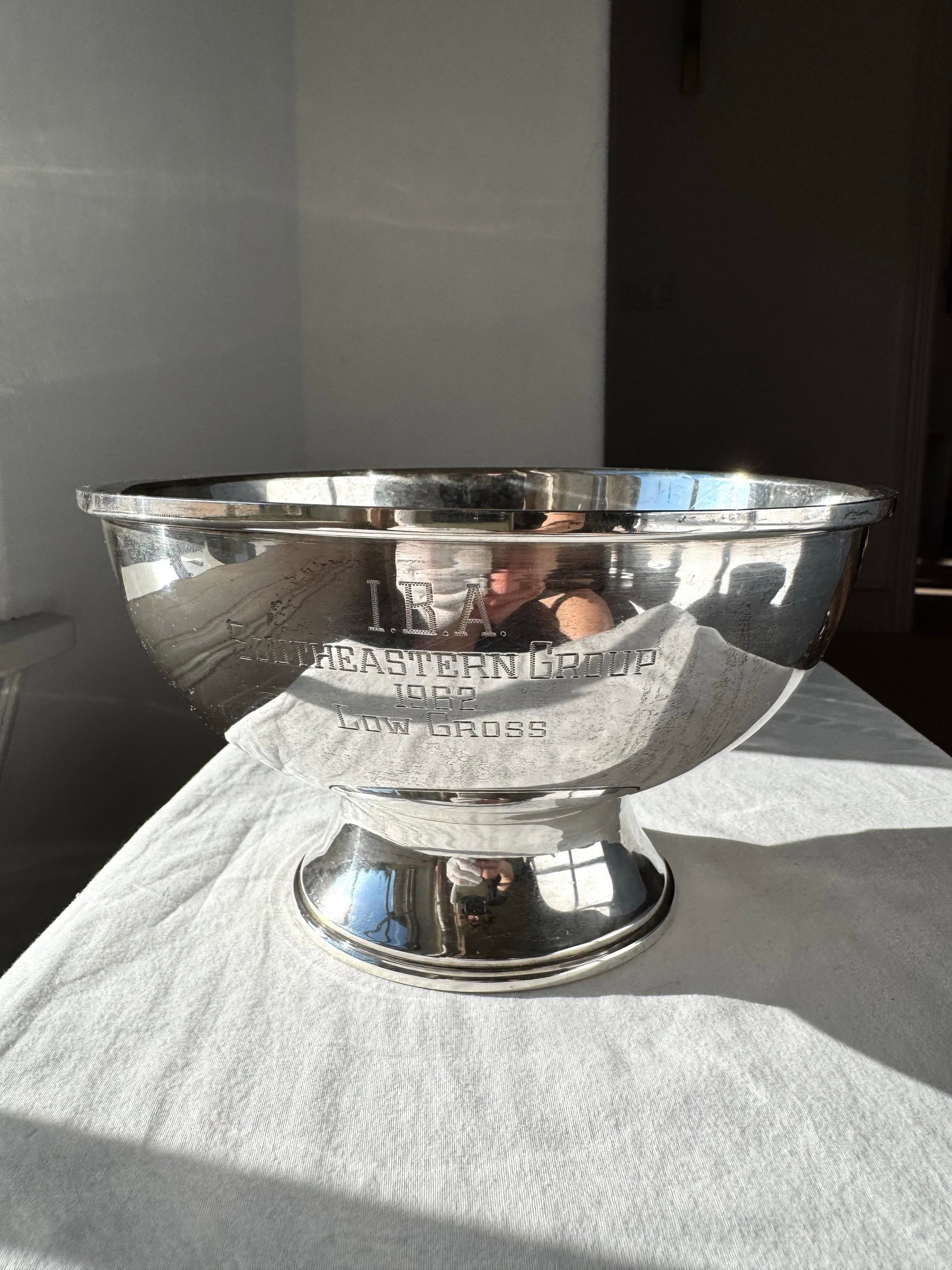 Vintage Fisher Sterling Silver Paul Revere Style Trophy Bowl - 423 G - 2