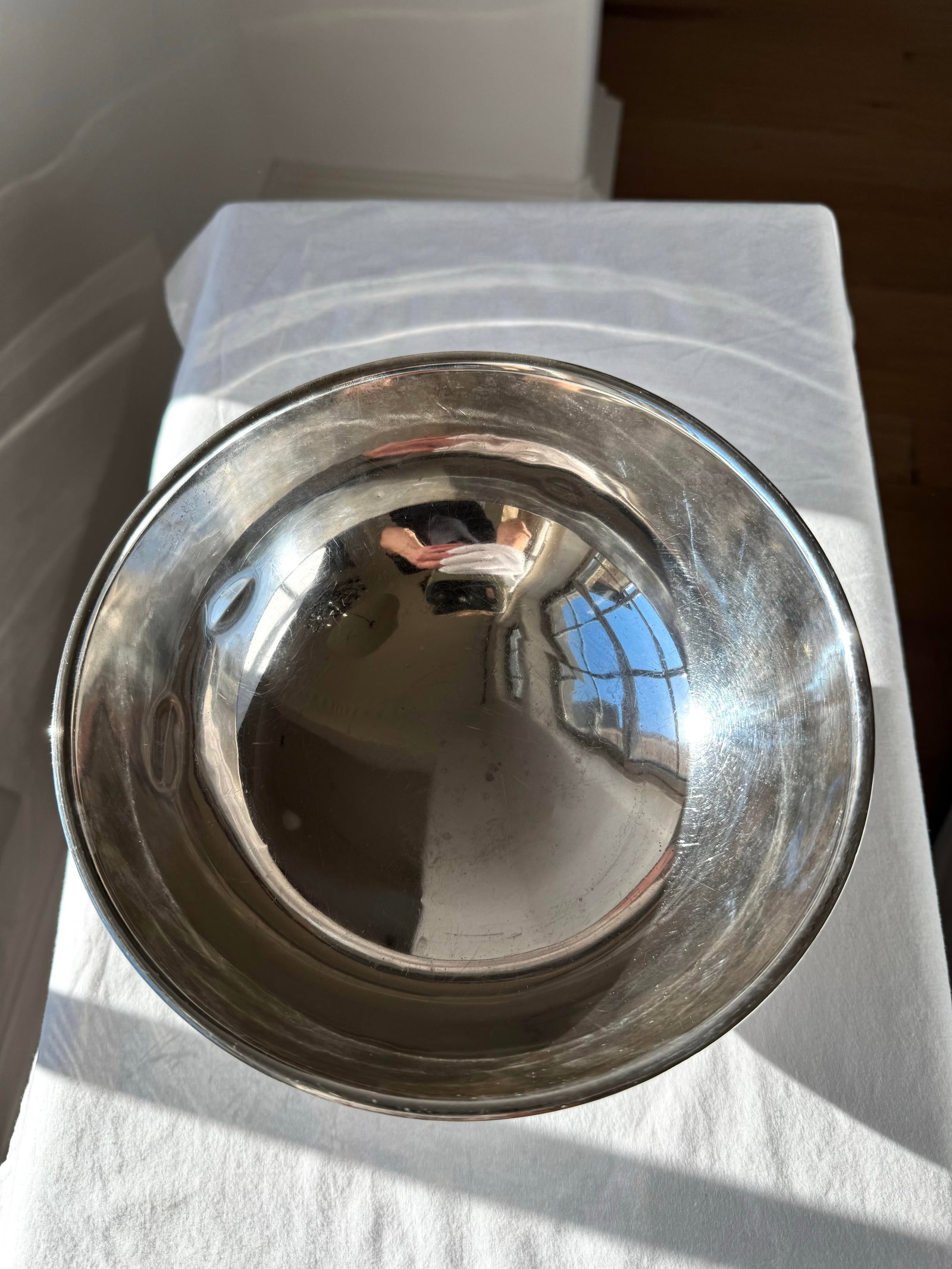Vintage Fisher Sterling Silver Paul Revere Style Trophy Bowl - 423 G - 4