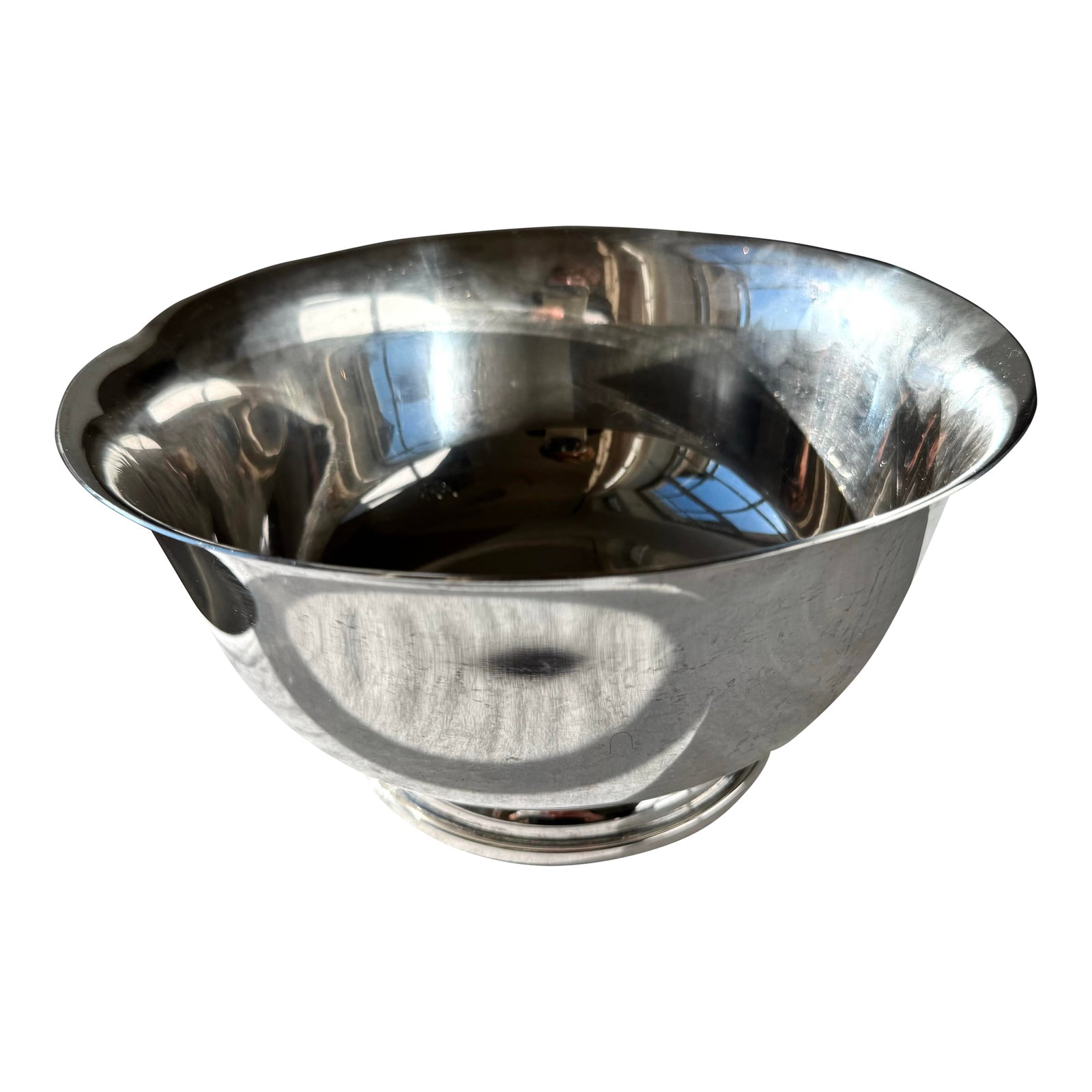 Mid 20th Century Bond Club of Virginia 8th Framish Golf Winner Trophy by Fisher Sterling - Paul Reve: Sterling silver "Paul Revere" reproduction presentation bowl awarded to the winner of the Bond Club of Virginia 8th Framish Golf Tournament. Crafted by Fisher Silversmiths (Model 238), this piece is