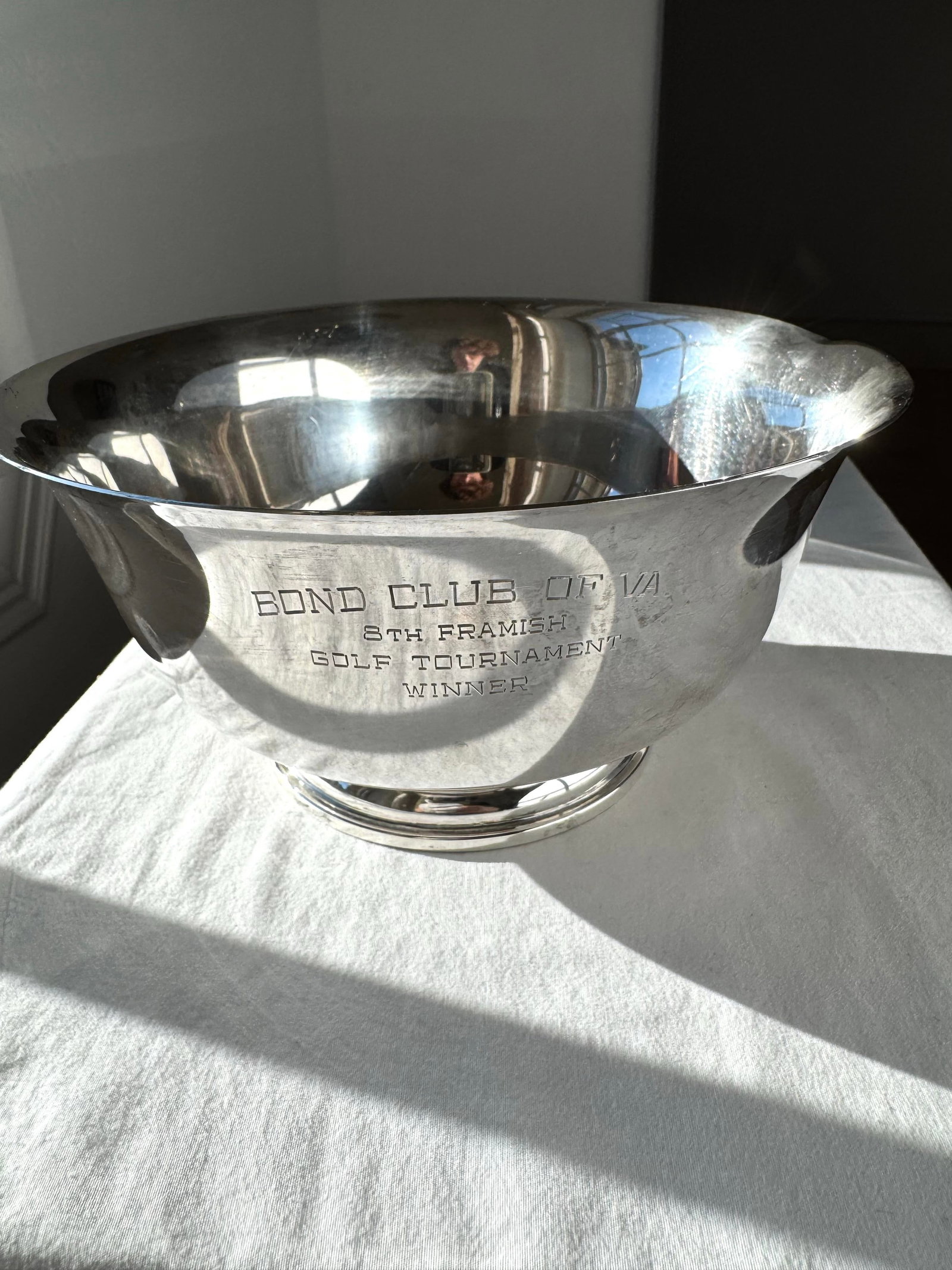Mid 20th Century Bond Club of Virginia 8th Framish Golf Winner Trophy by Fisher Sterling - Paul Reve - 2