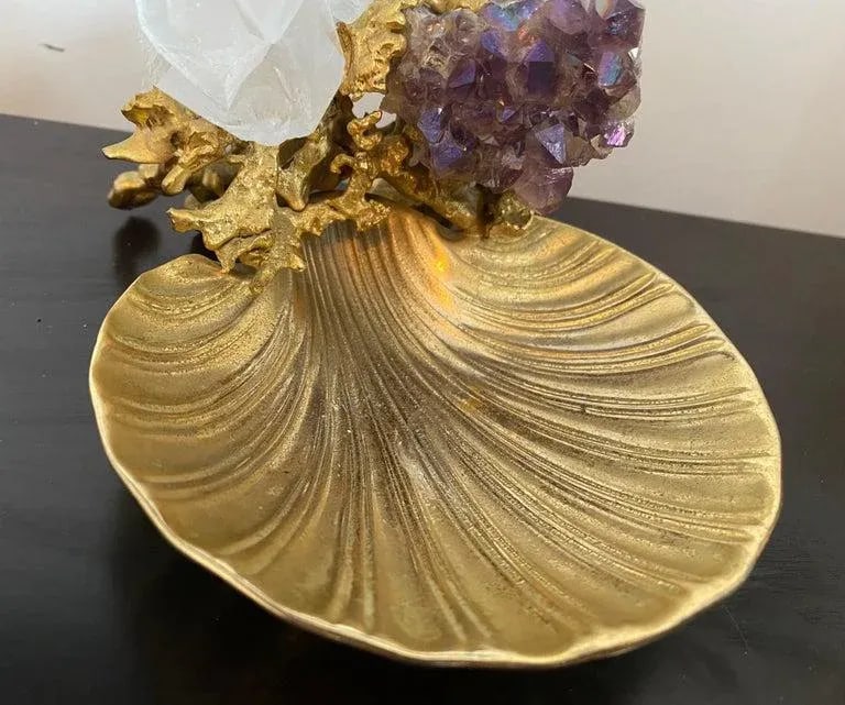 Claude Victor Boeltz Golden Crystal French 1970s Table Sculpture - 12