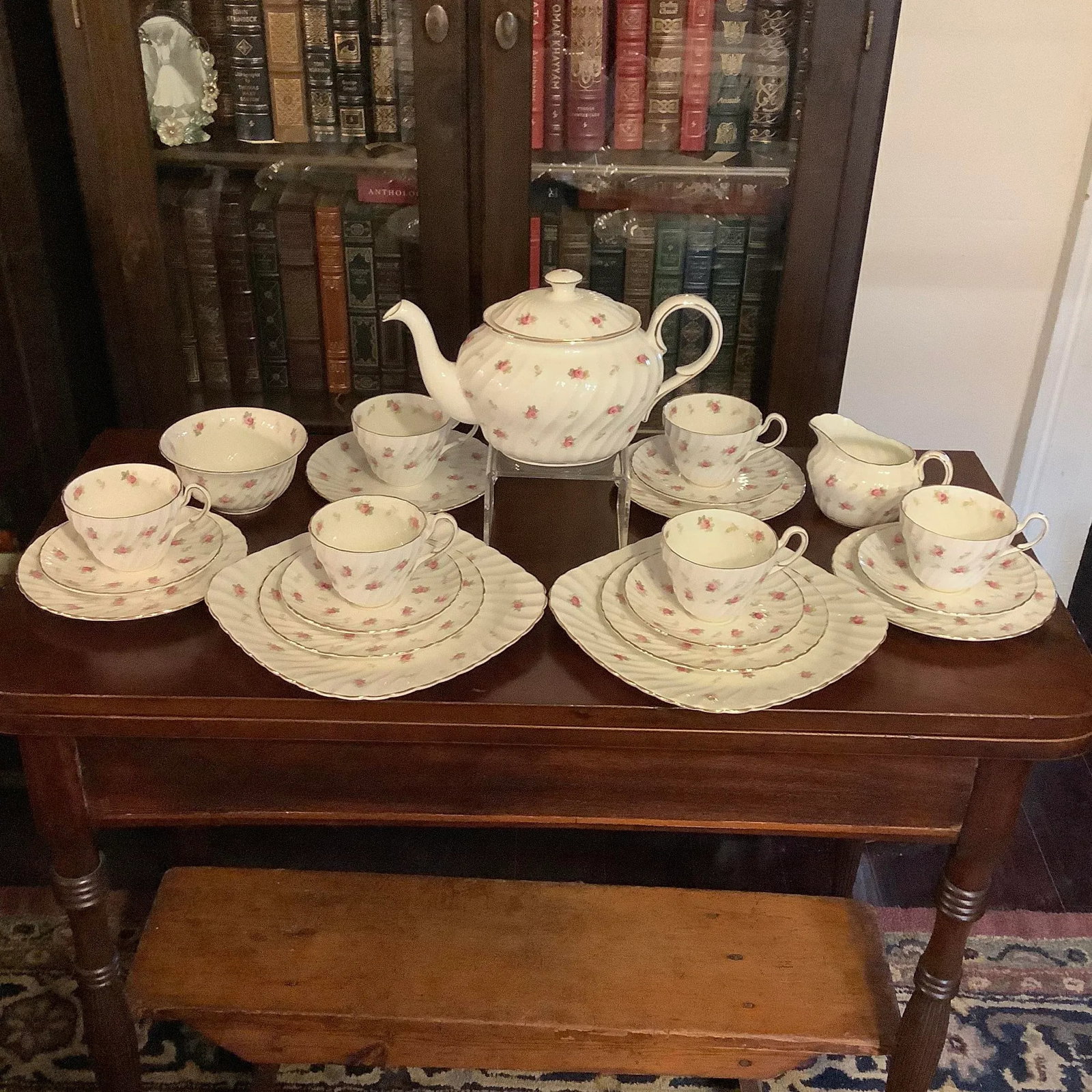 Eb Foley Dainty Rose Bone China Tea Service for 6 - 2