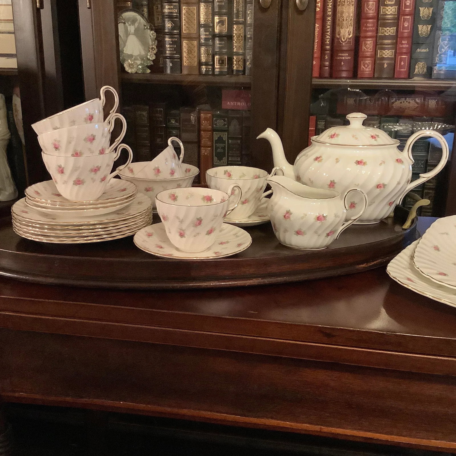 Eb Foley Dainty Rose Bone China Tea Service for 6 - 5
