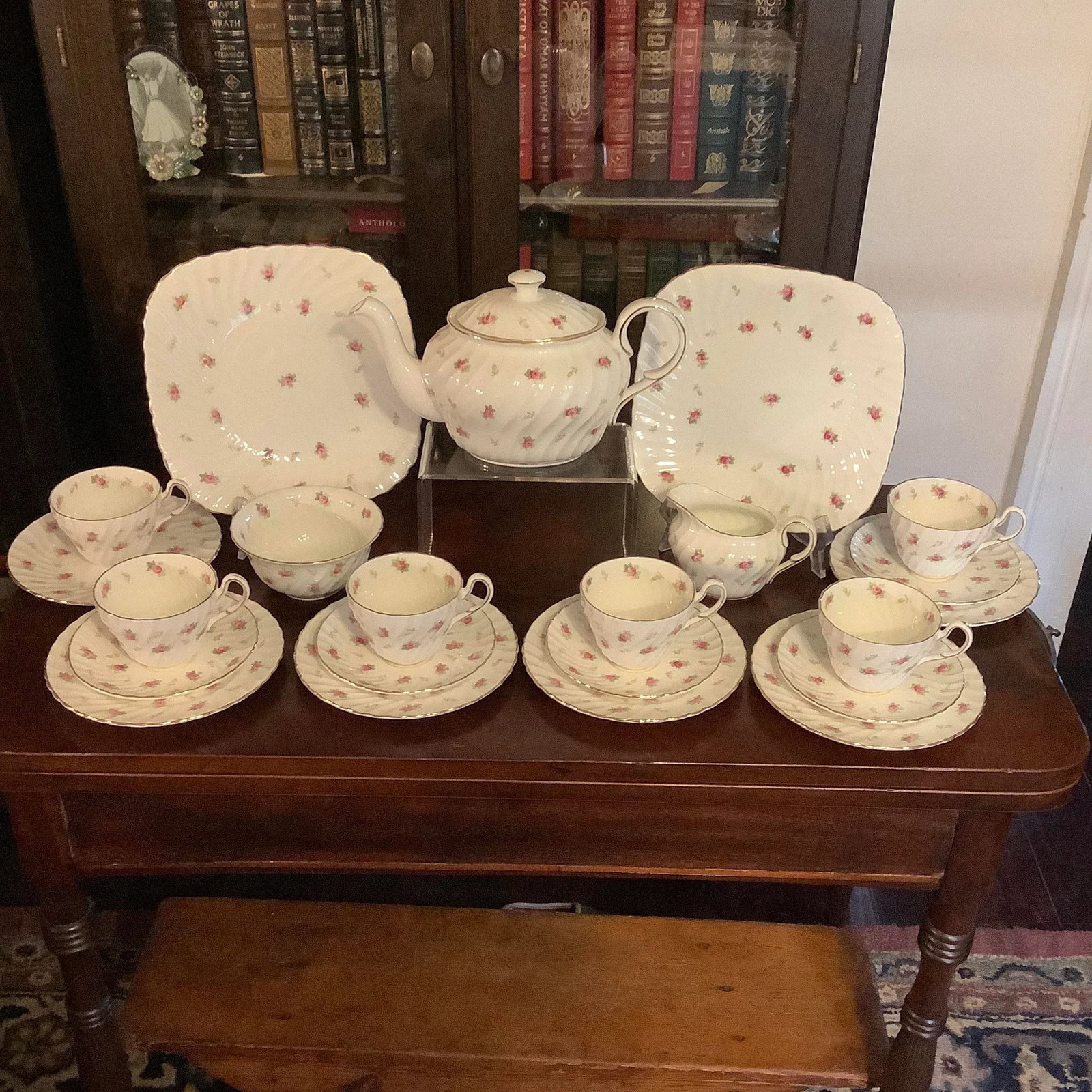 Eb Foley Dainty Rose Bone China Tea Service for 6 - 6