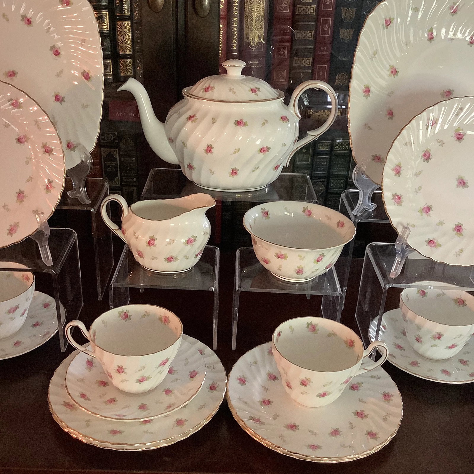 Eb Foley Dainty Rose Bone China Tea Service for 6 - 9