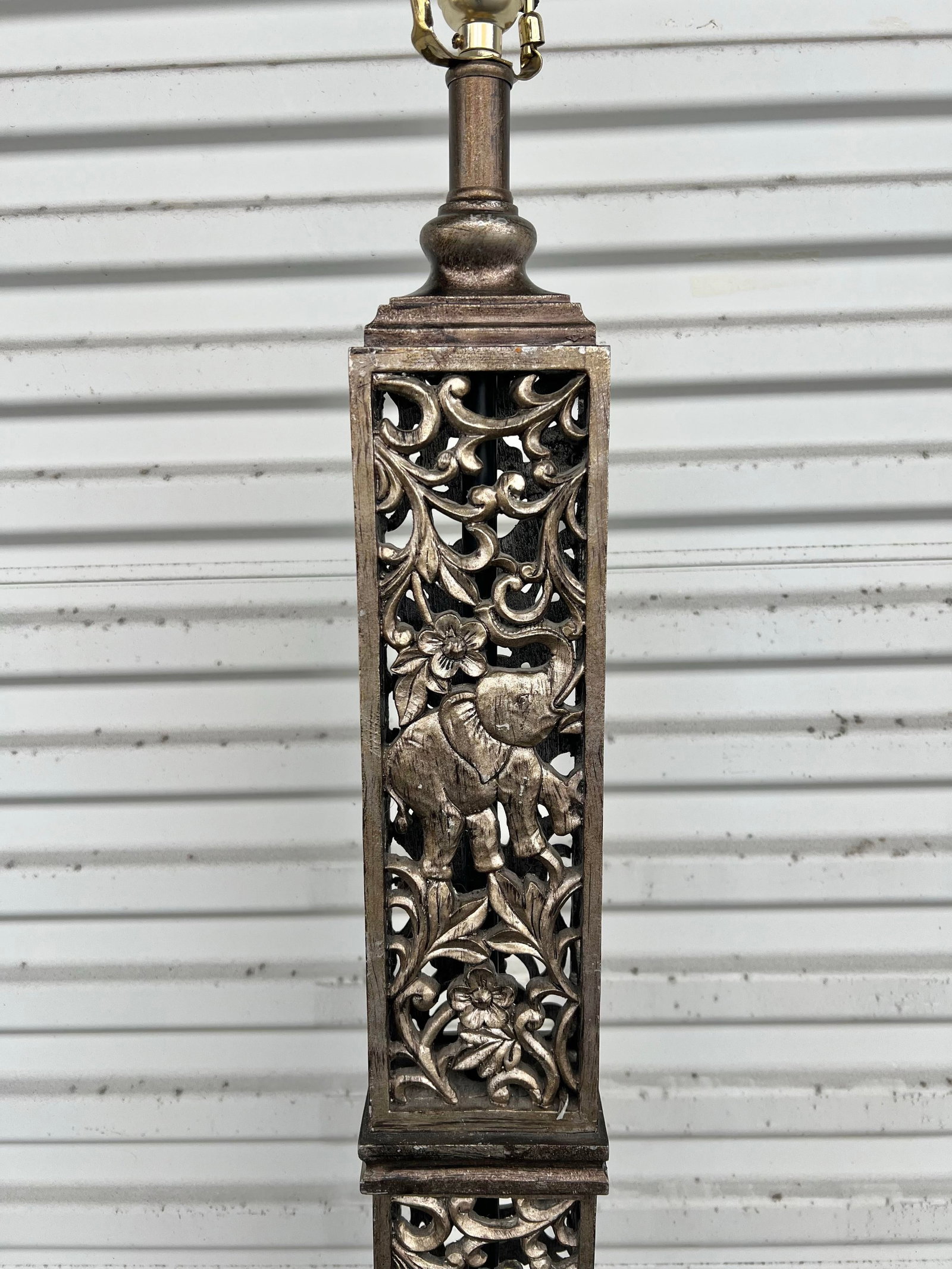1990s Tall Floor Lamps With Elephants - a Pair - 4