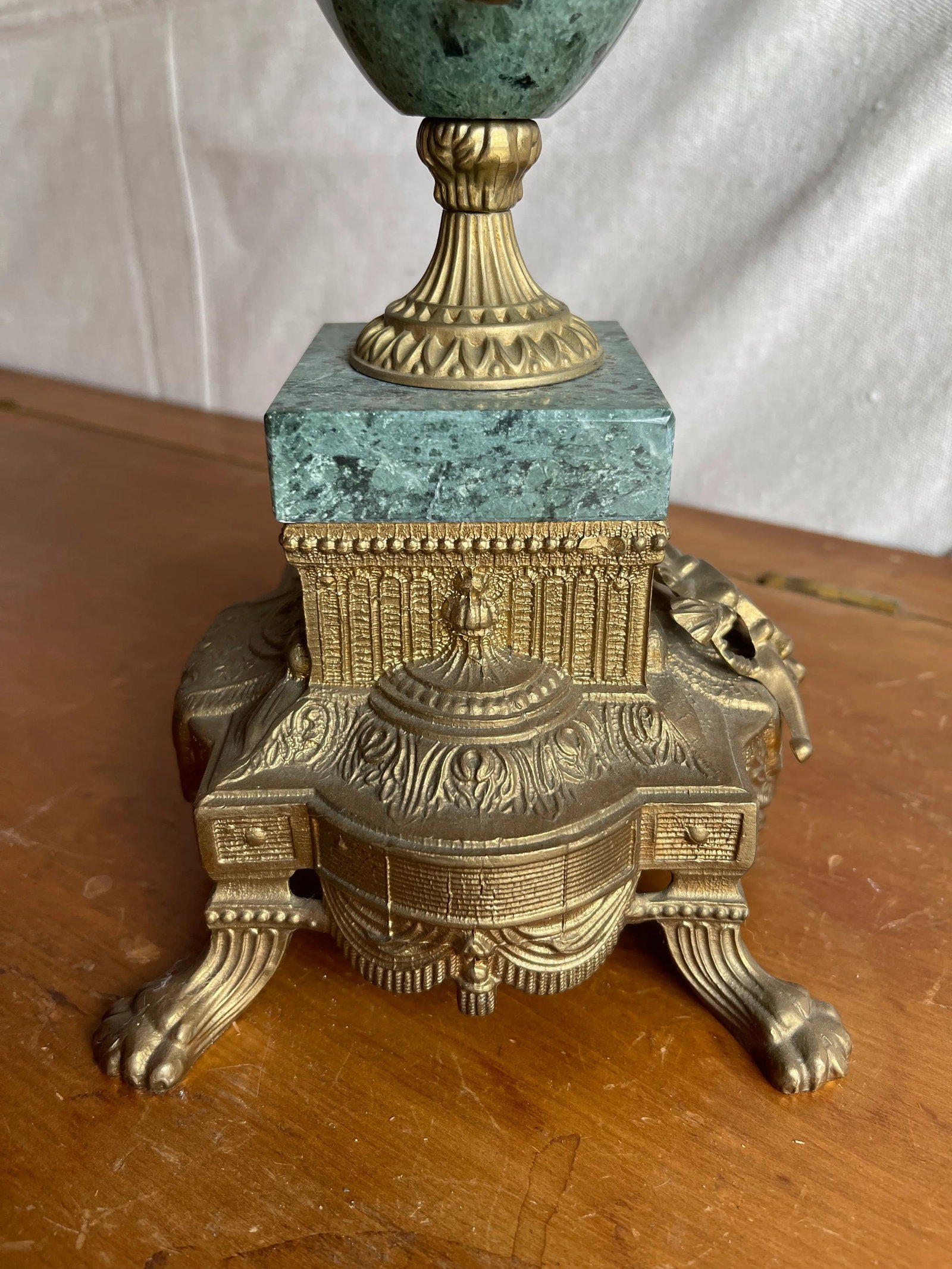 Early 20th Century Lancini Brass & Marble Imperial Candelabra, Made in Italy - 7