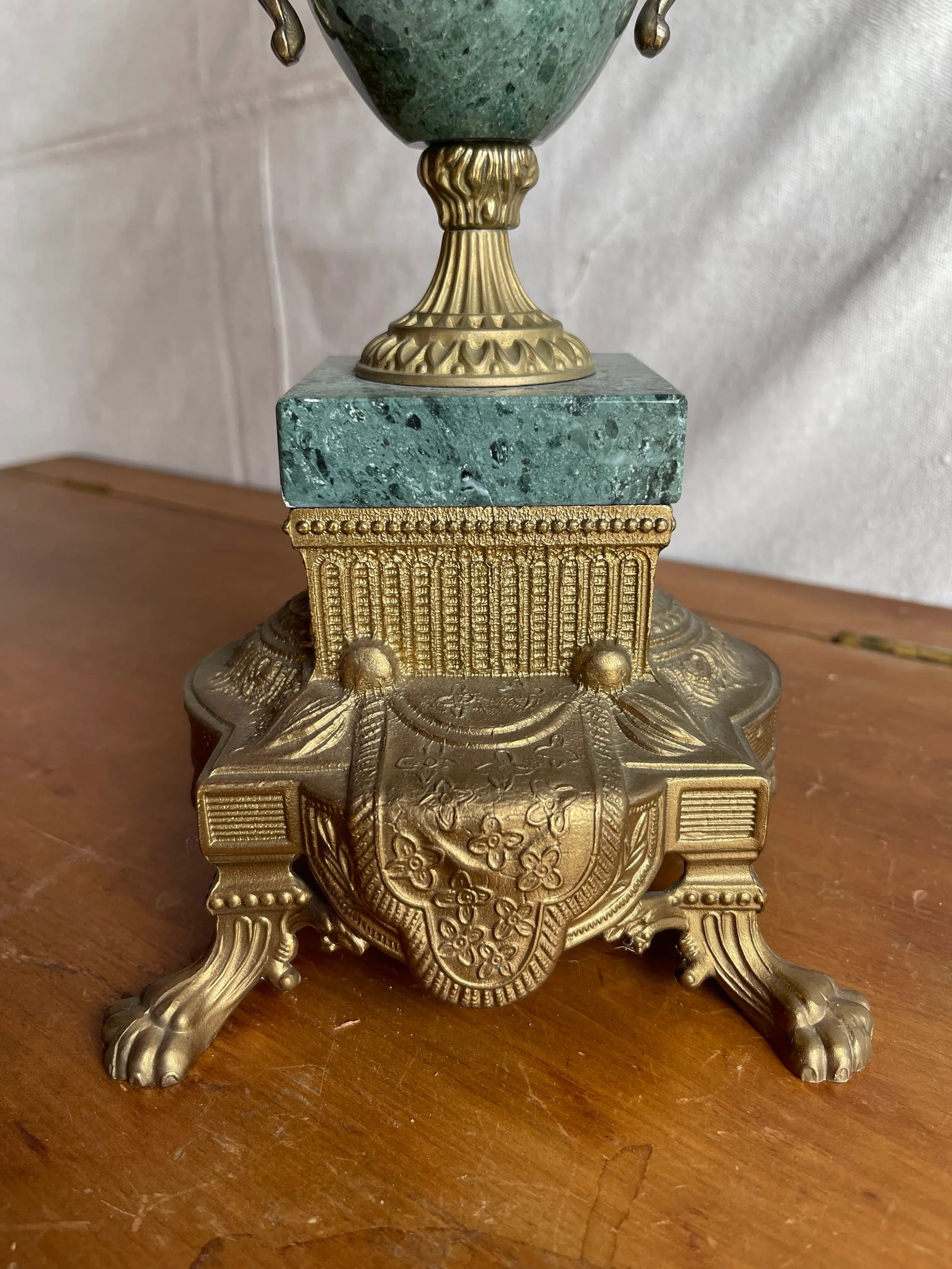 Early 20th Century Lancini Brass & Marble Imperial Candelabra, Made in Italy - 9