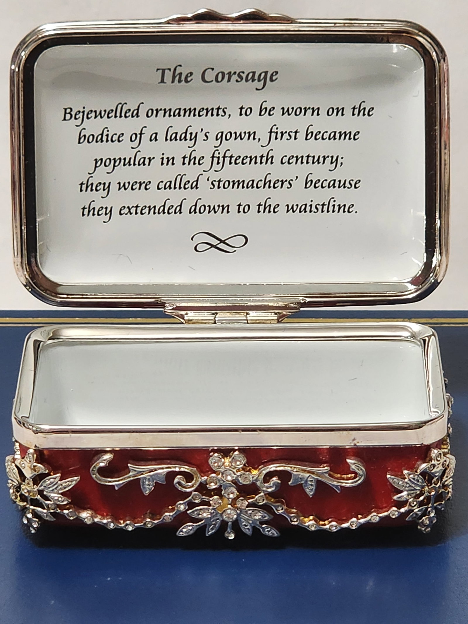 Rare Halcyon Days Swarovski Crystal Trinket Pill Box Vintage Handcrafted Gilbert Collection Enamel - 5