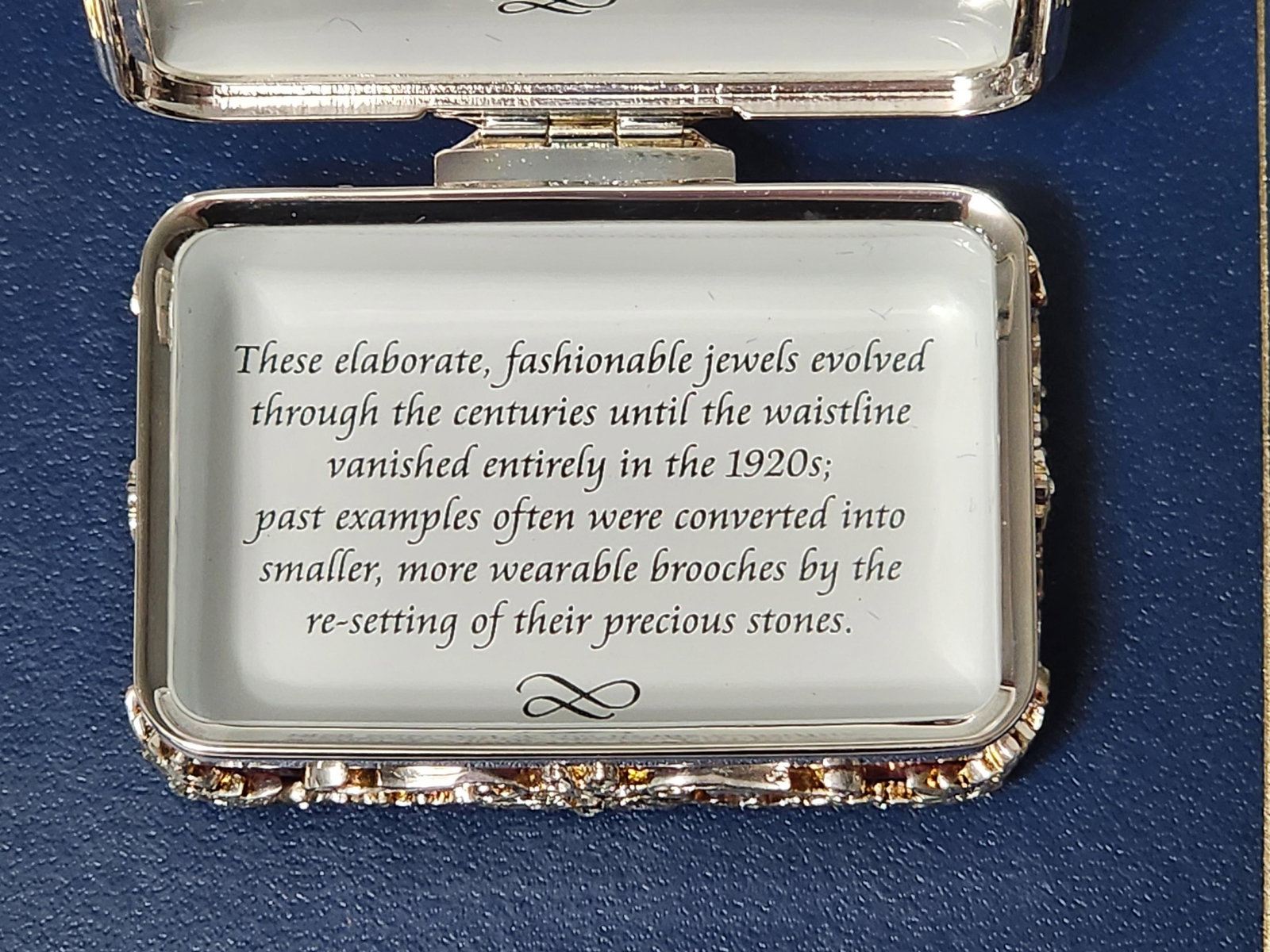 Rare Halcyon Days Swarovski Crystal Trinket Pill Box Vintage Handcrafted Gilbert Collection Enamel - 8