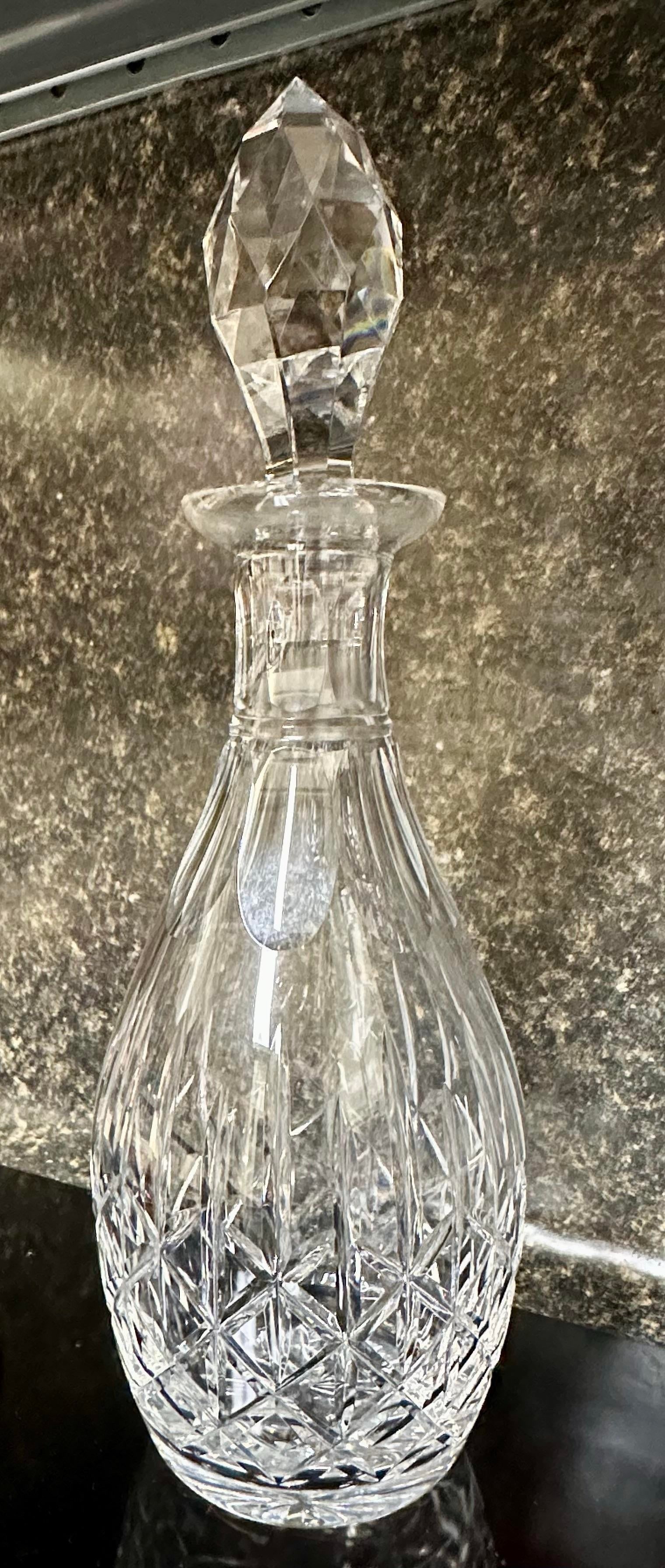 Mid 19th Century Edinburgh Crystal Ships Decanter With 6 Glasses and Silver Tray - 12