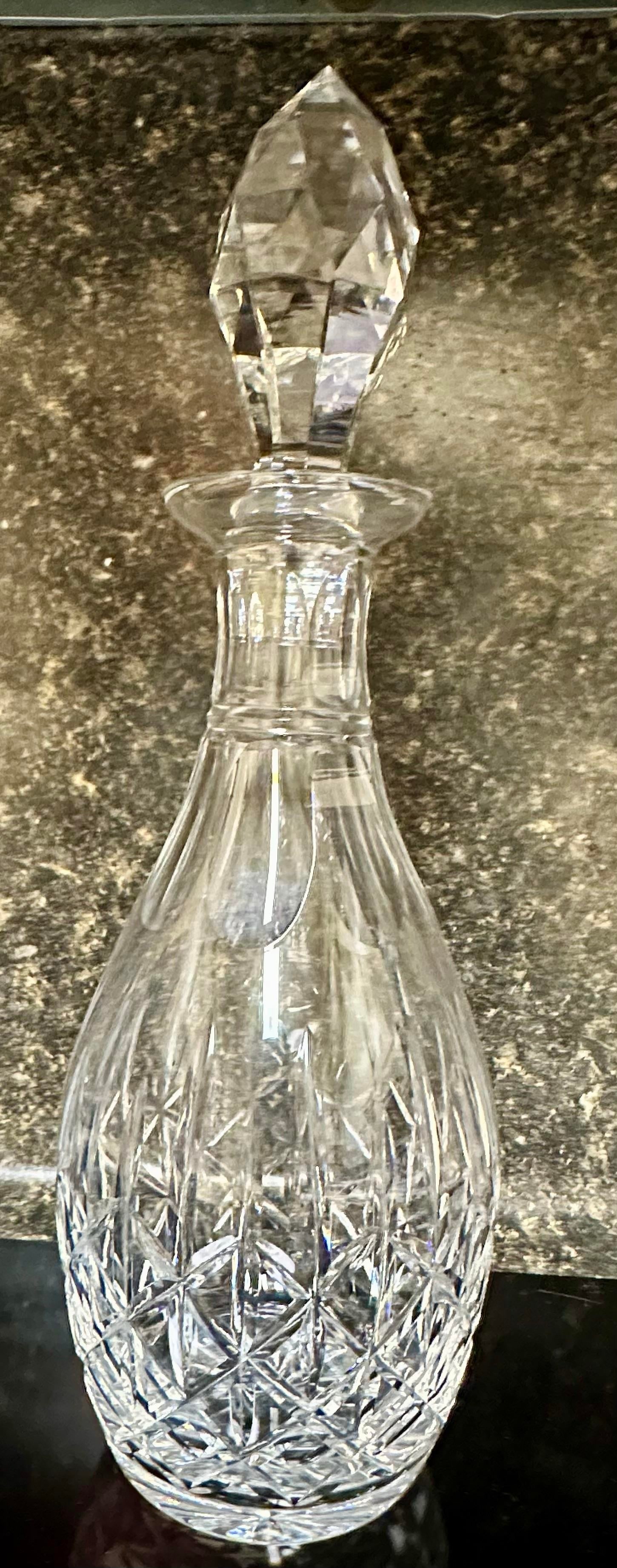 Mid 19th Century Edinburgh Crystal Ships Decanter With 6 Glasses and Silver Tray - 3