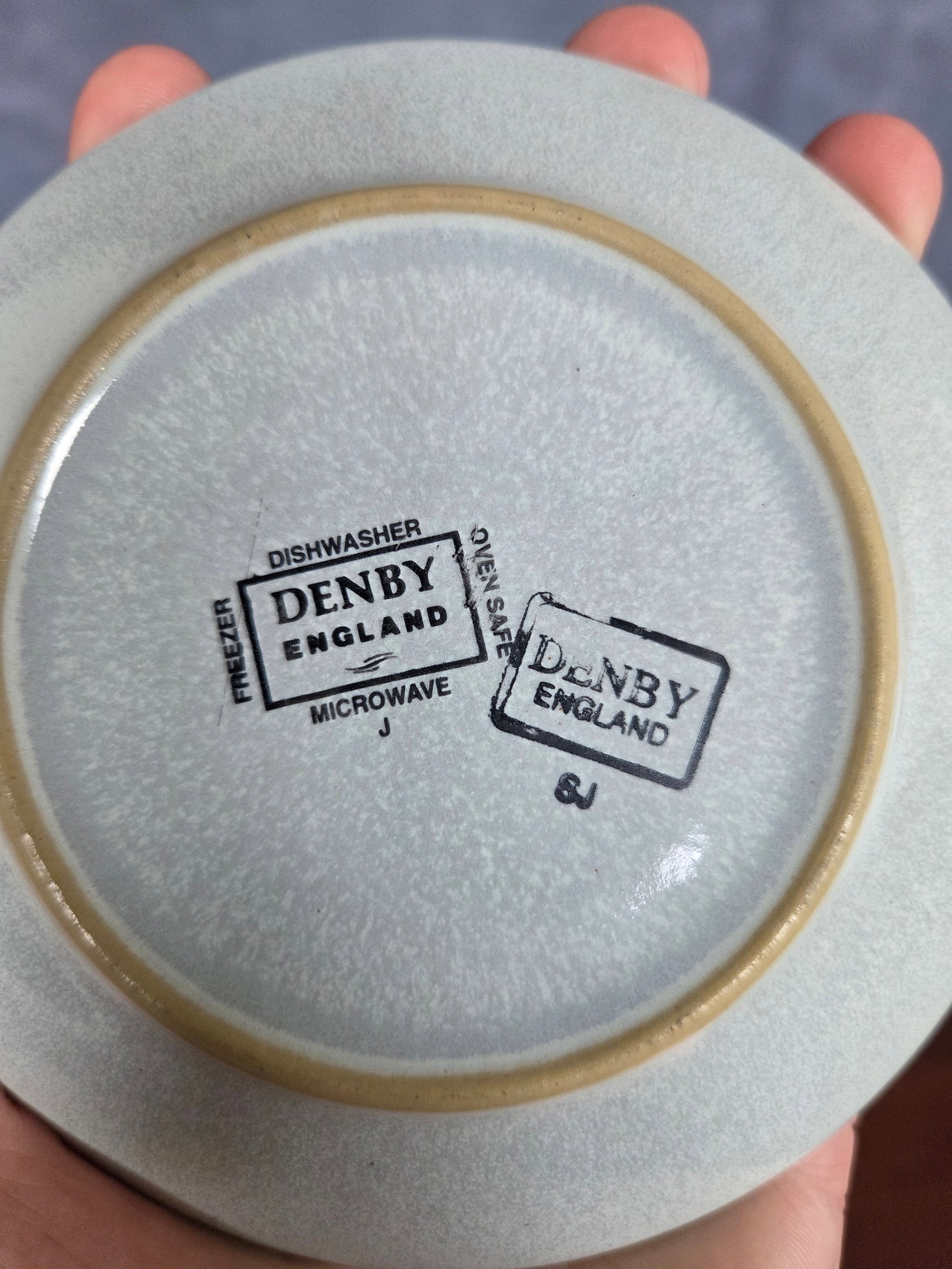Vintage Minimalist Denby Spirit Light Gray Stoneware Tea Set - 2