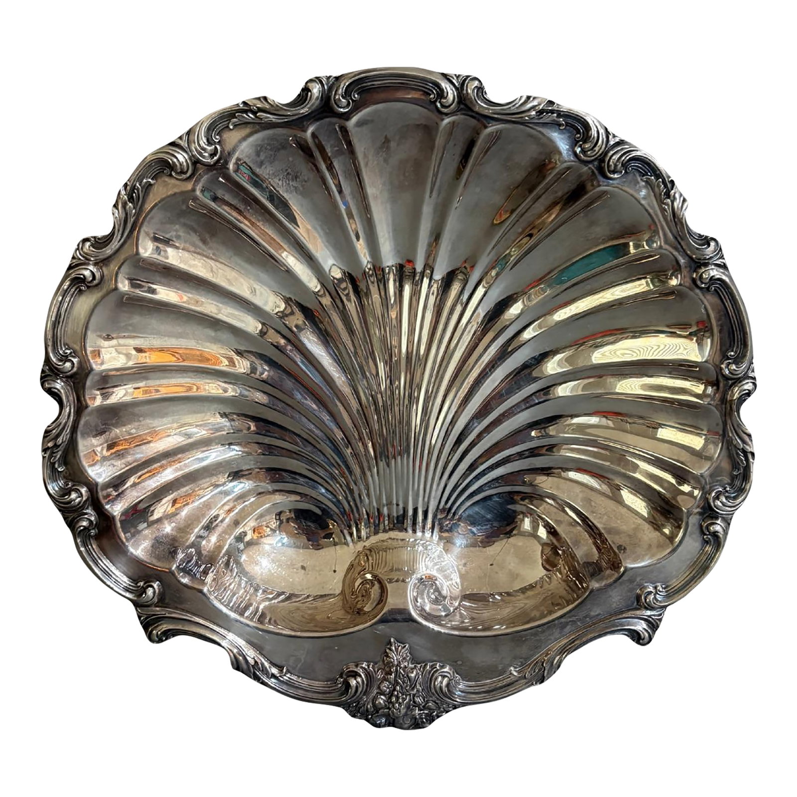 Vintage W & Sb English Regency Style Silver Plated Large Scallop Clam Shell Serving Dish (1 of 12)