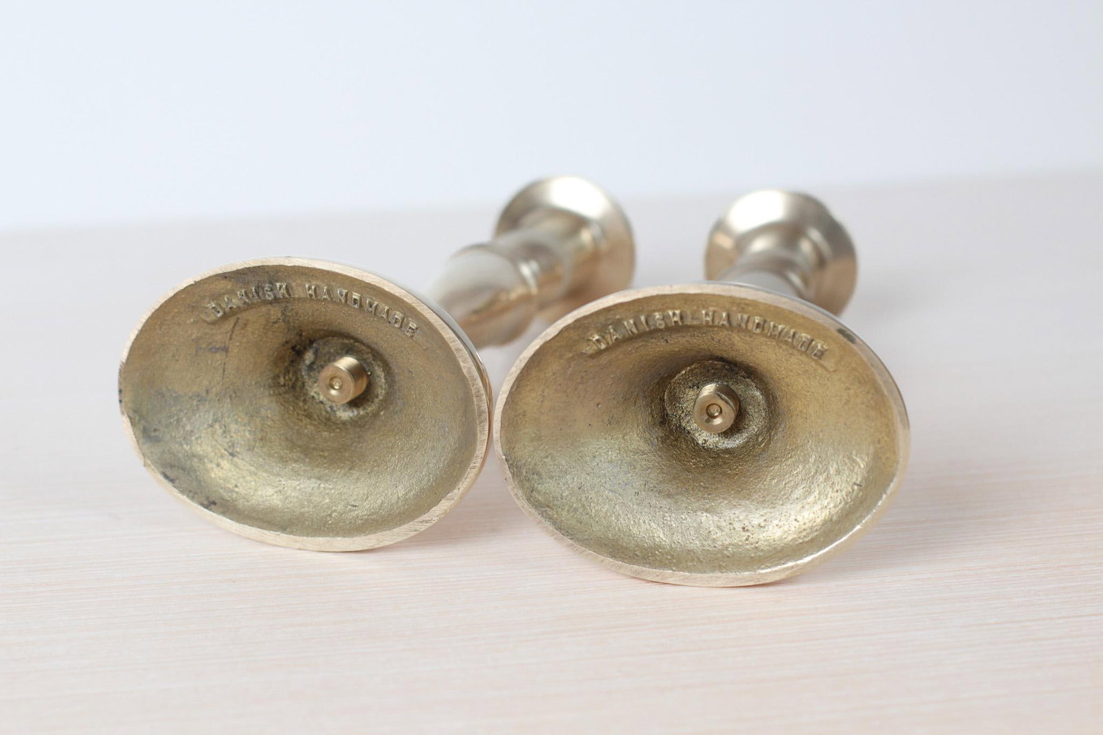 Mid-Century Danish Handmade Brass Candlestick Holders - 11