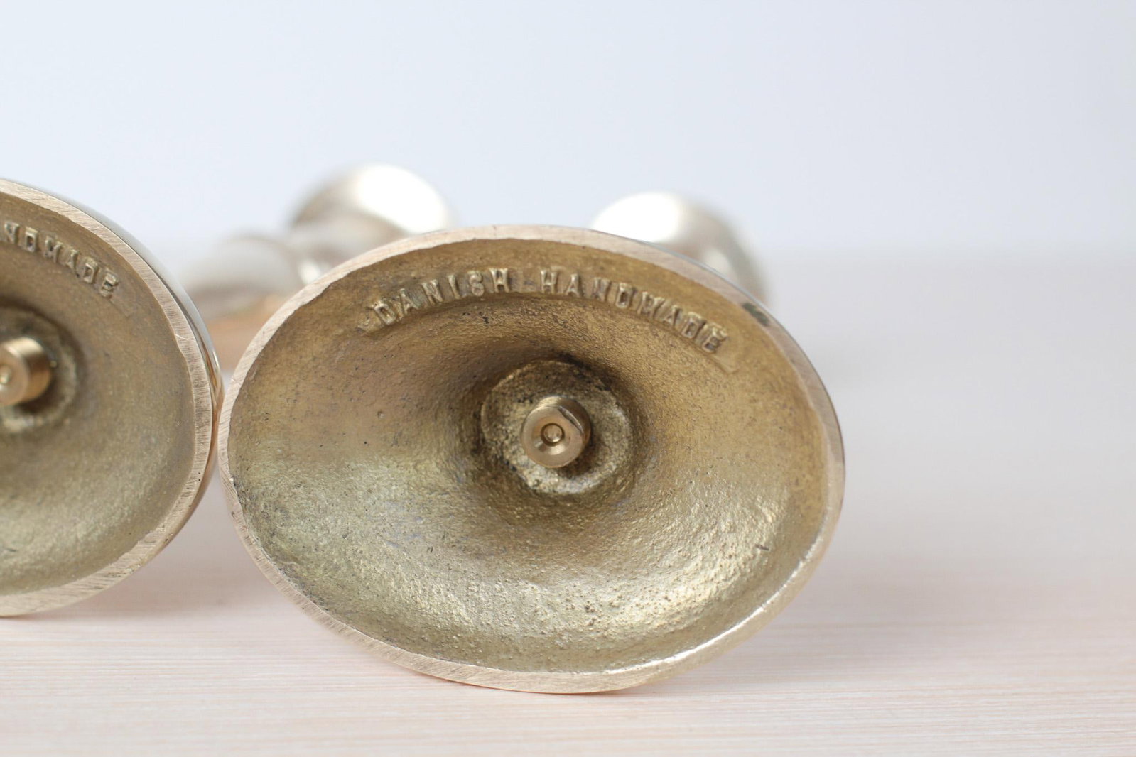 Mid-Century Danish Handmade Brass Candlestick Holders - 12