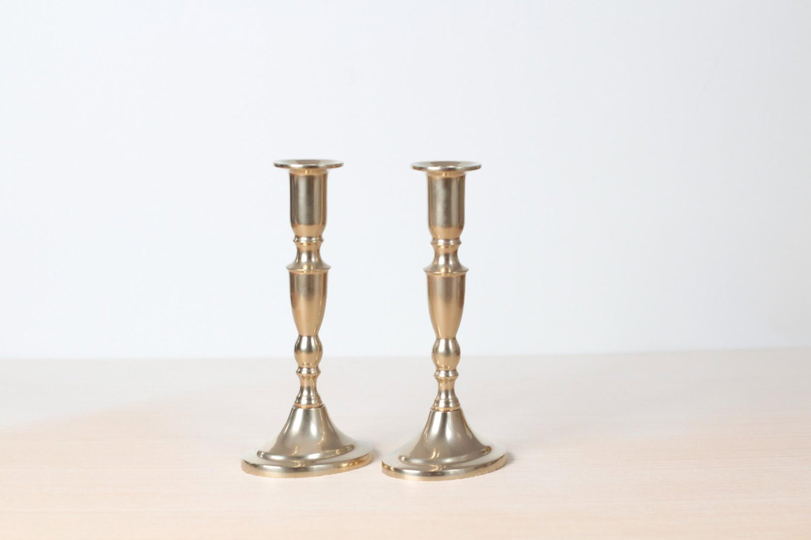 Mid-Century Danish Handmade Brass Candlestick Holders - 6
