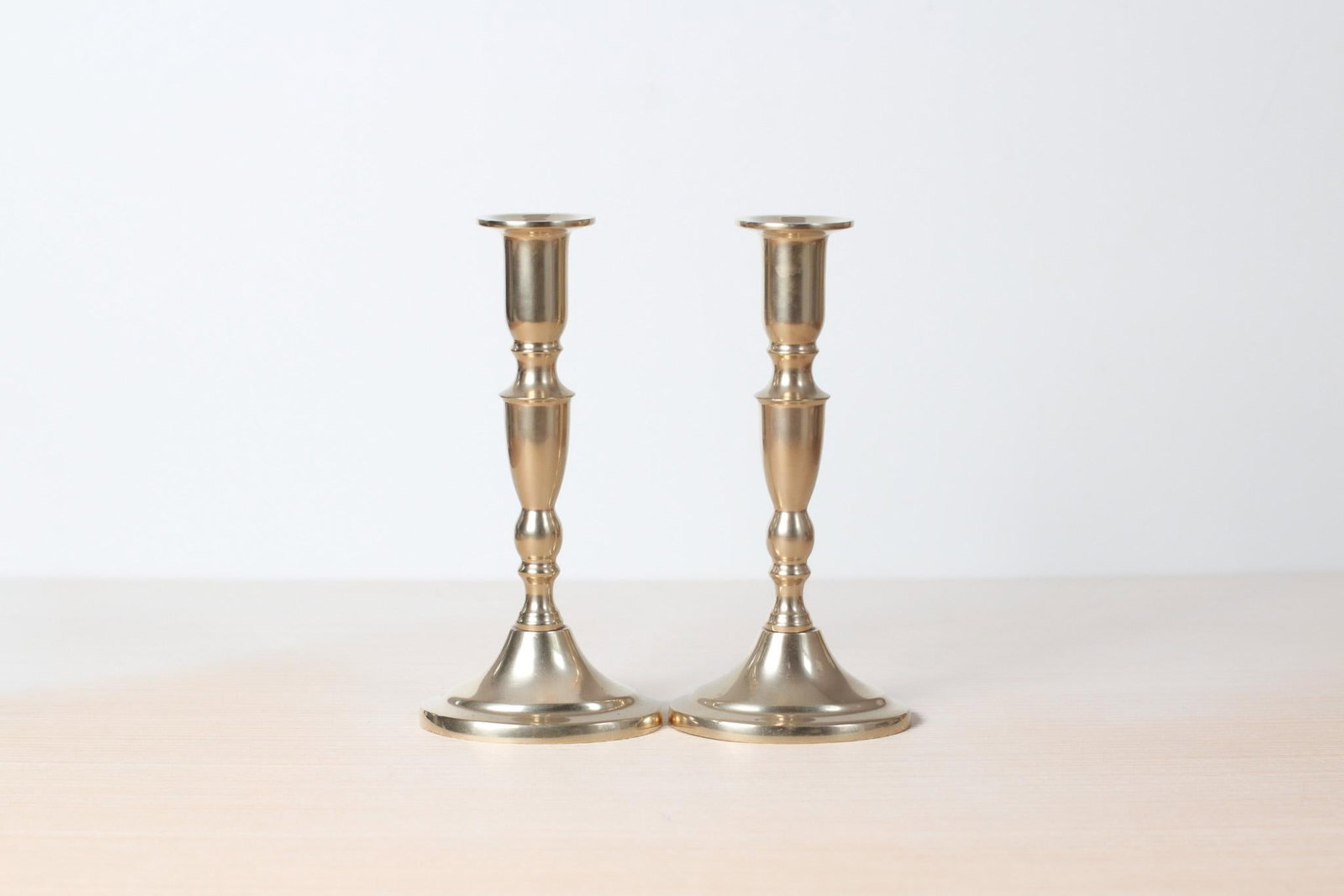 Mid-Century Danish Handmade Brass Candlestick Holders - 8