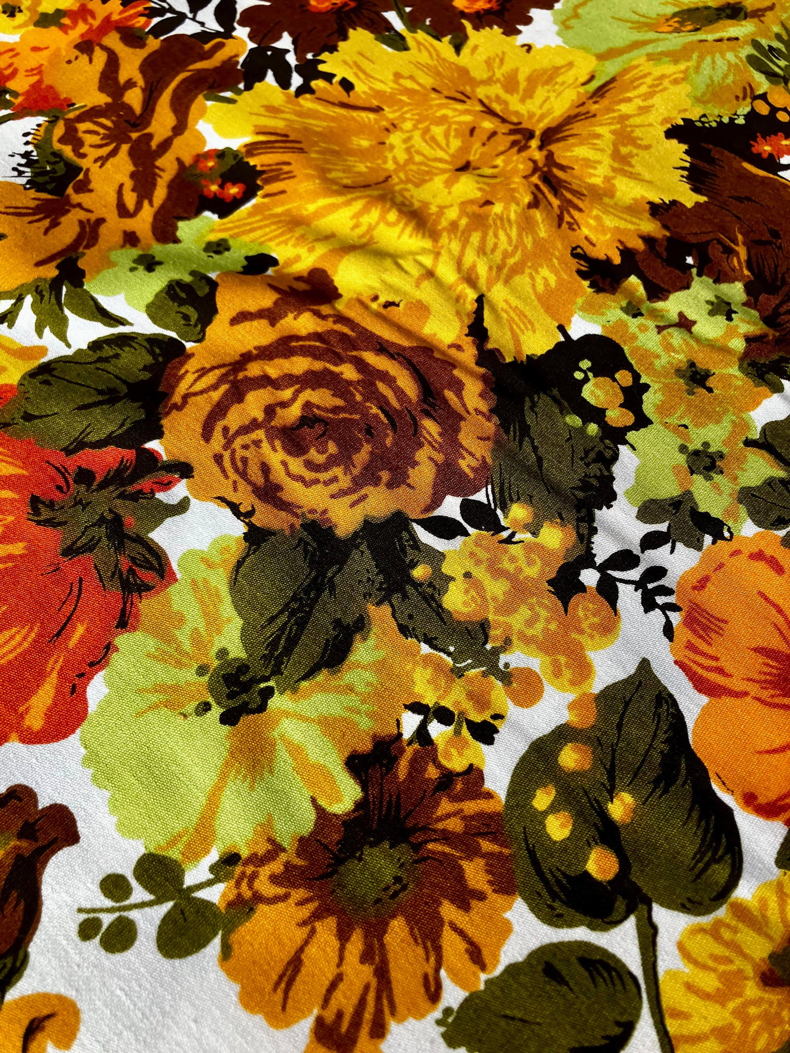 Vintage MCM Original Decorator Screen Print Bloomcraft Fabric - 11 Yards - 9