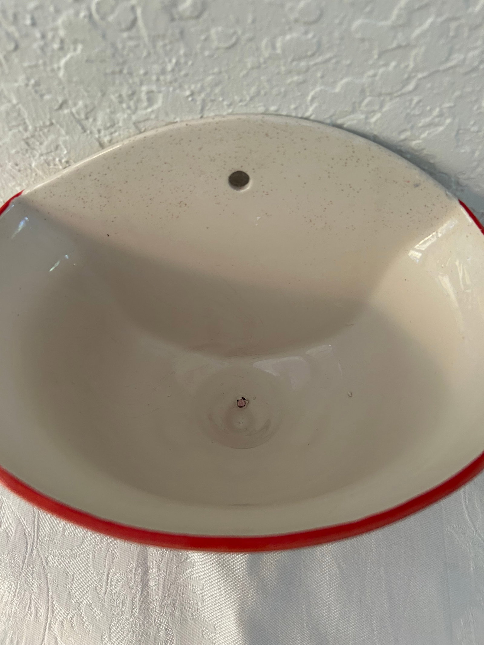 Vintage Mexican Pottery Floral Wall Planter - 5