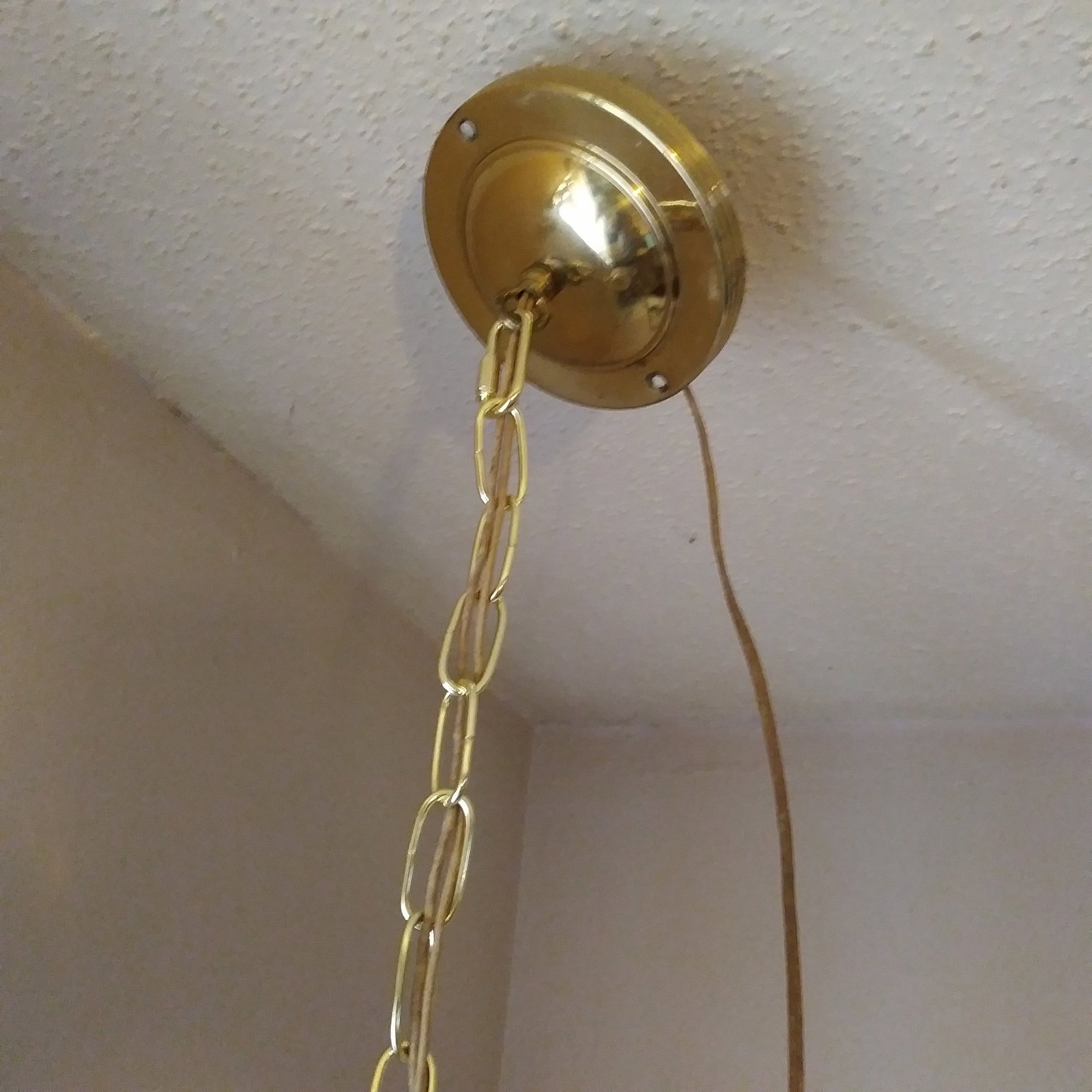 1950s Mid Century Modern Textured Ribbed Italian Ceiling Pendant Light - 9