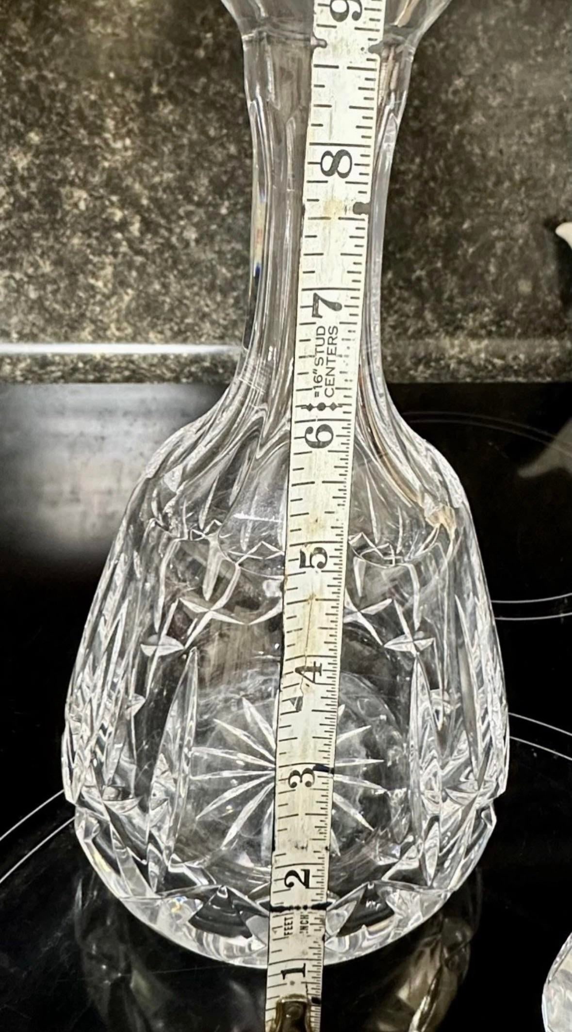 Late 20th Century Atlantis Crystal Ships Decanter and 10 Wine Glasses Made in Portugal- Set of 10 - 3