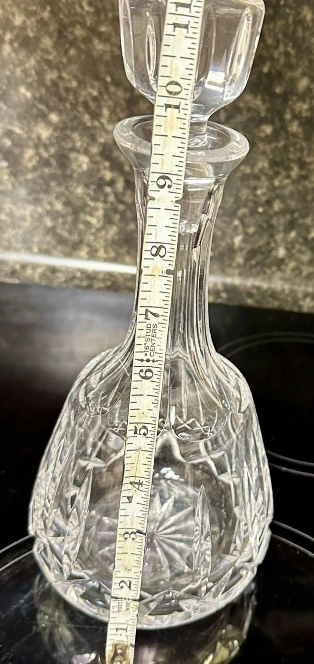 Late 20th Century Atlantis Crystal Ships Decanter and 10 Wine Glasses Made in Portugal- Set of 10 - 4